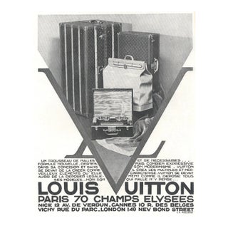 1931年 L'ILLUSTRATION “LOUIS VUITTON”広告 1931 French Art Deco Louis Vuitton Advertisement Print-Luxury
