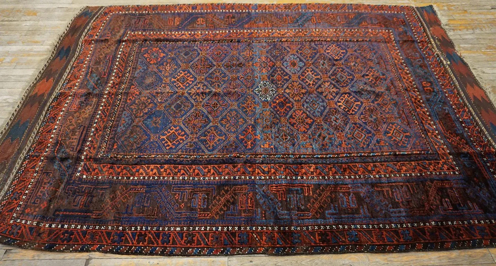 19th Century Afghan Baluch Teimani Main Carpet ( 6' X 9