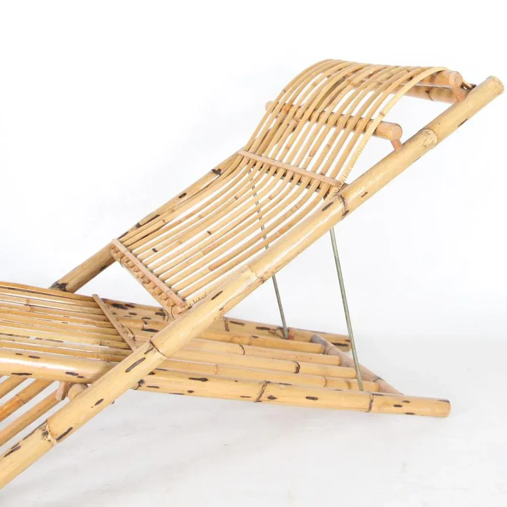 Set of Vintage Bamboo Loungers, 1970s