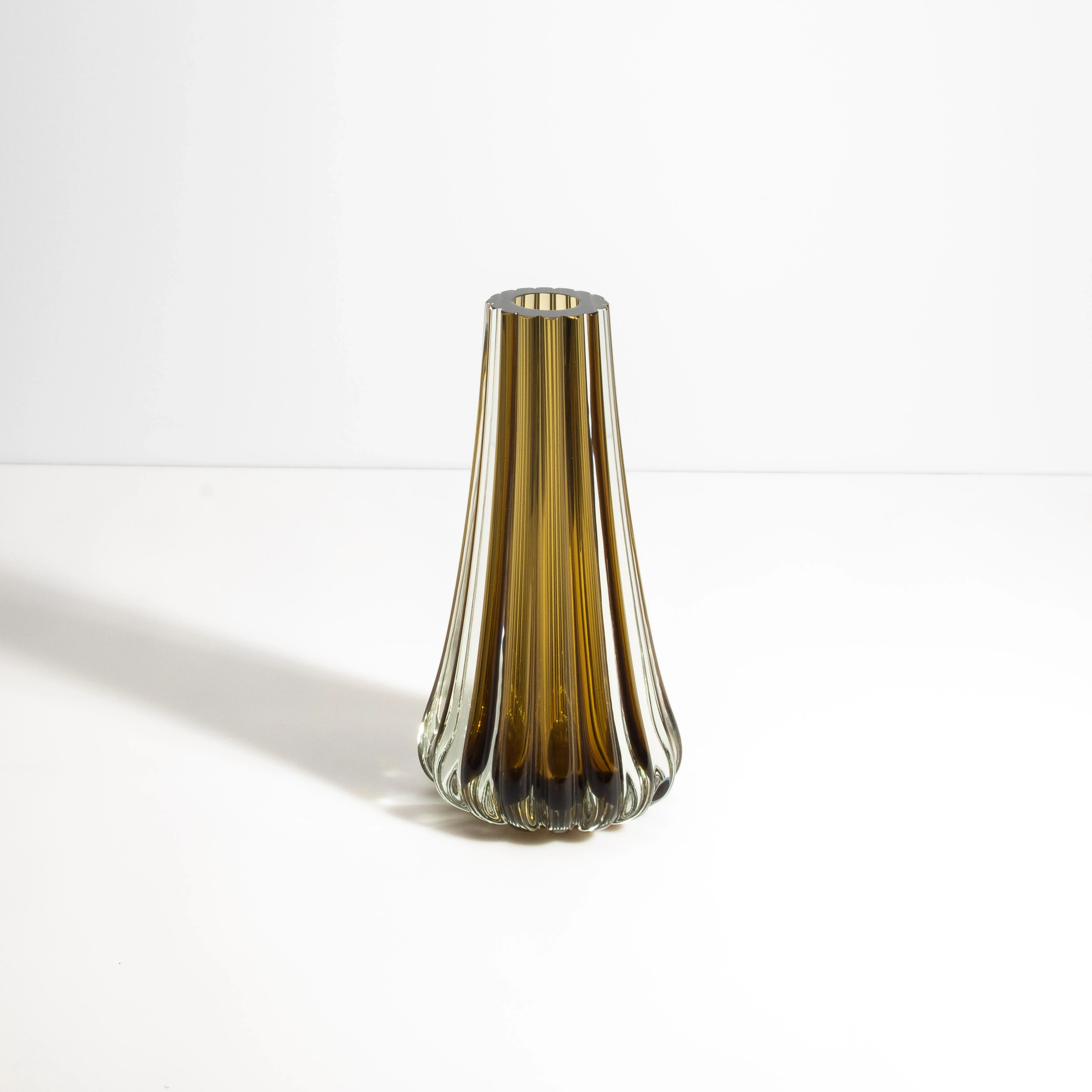 Hand Blown Murano Massiccio Vase in Copper