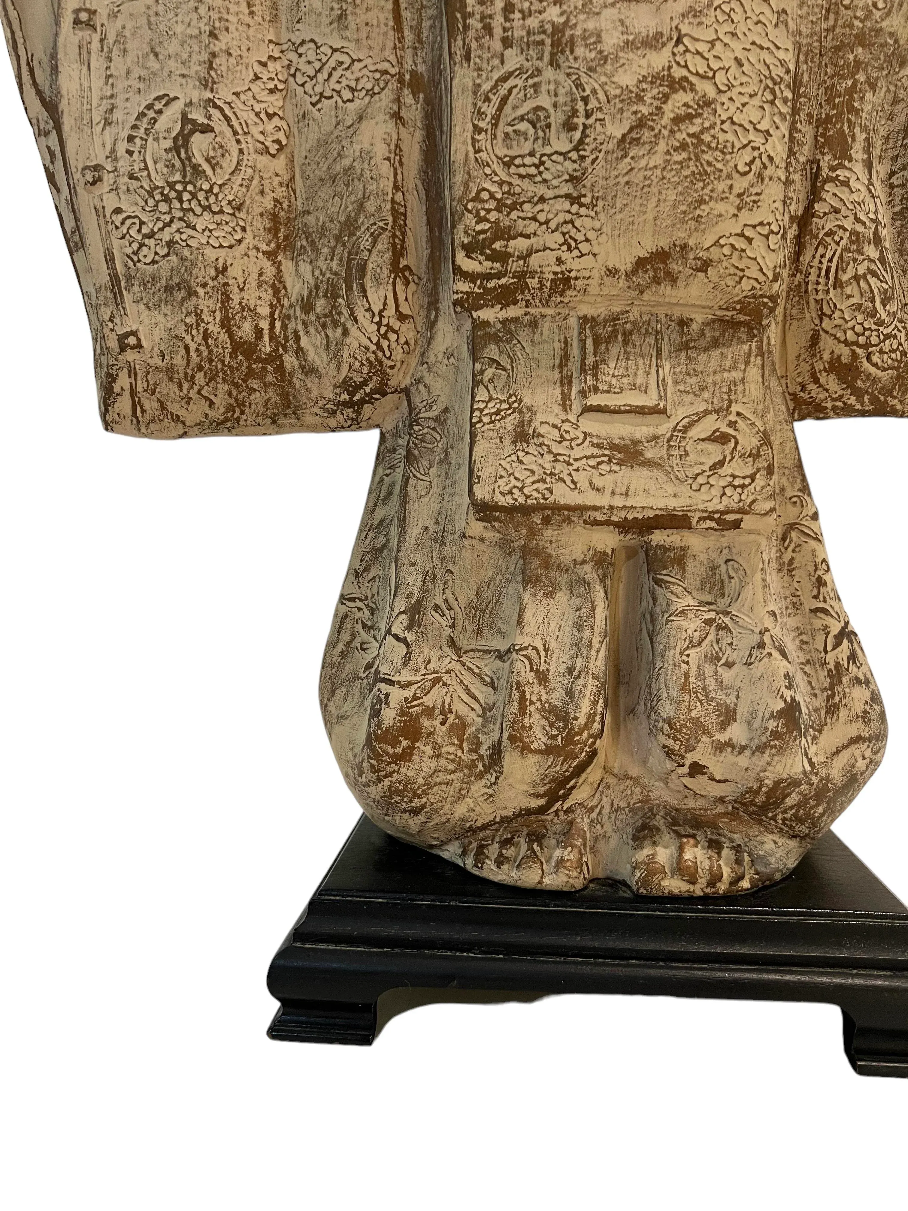 Austin Productions 1981 鋳造 能楽師 翁像 ブロンズ調 Austin Productions 1981 鋳造 能楽師 翁像 ブロンズ調 Large