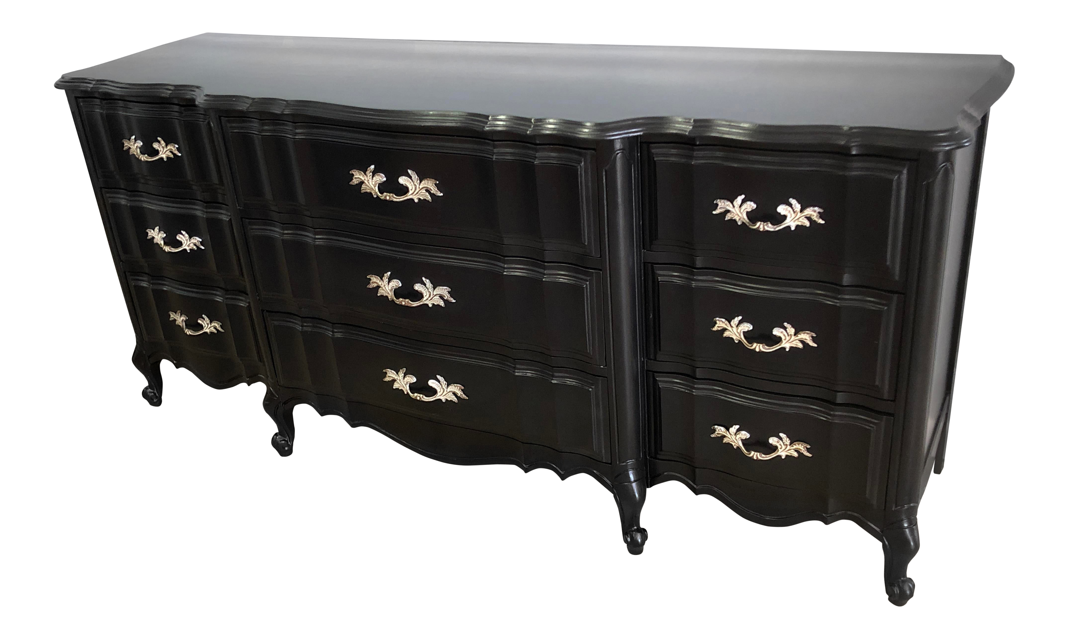1970s Vintage French Provincial Nine Drawer Dresser Chairish