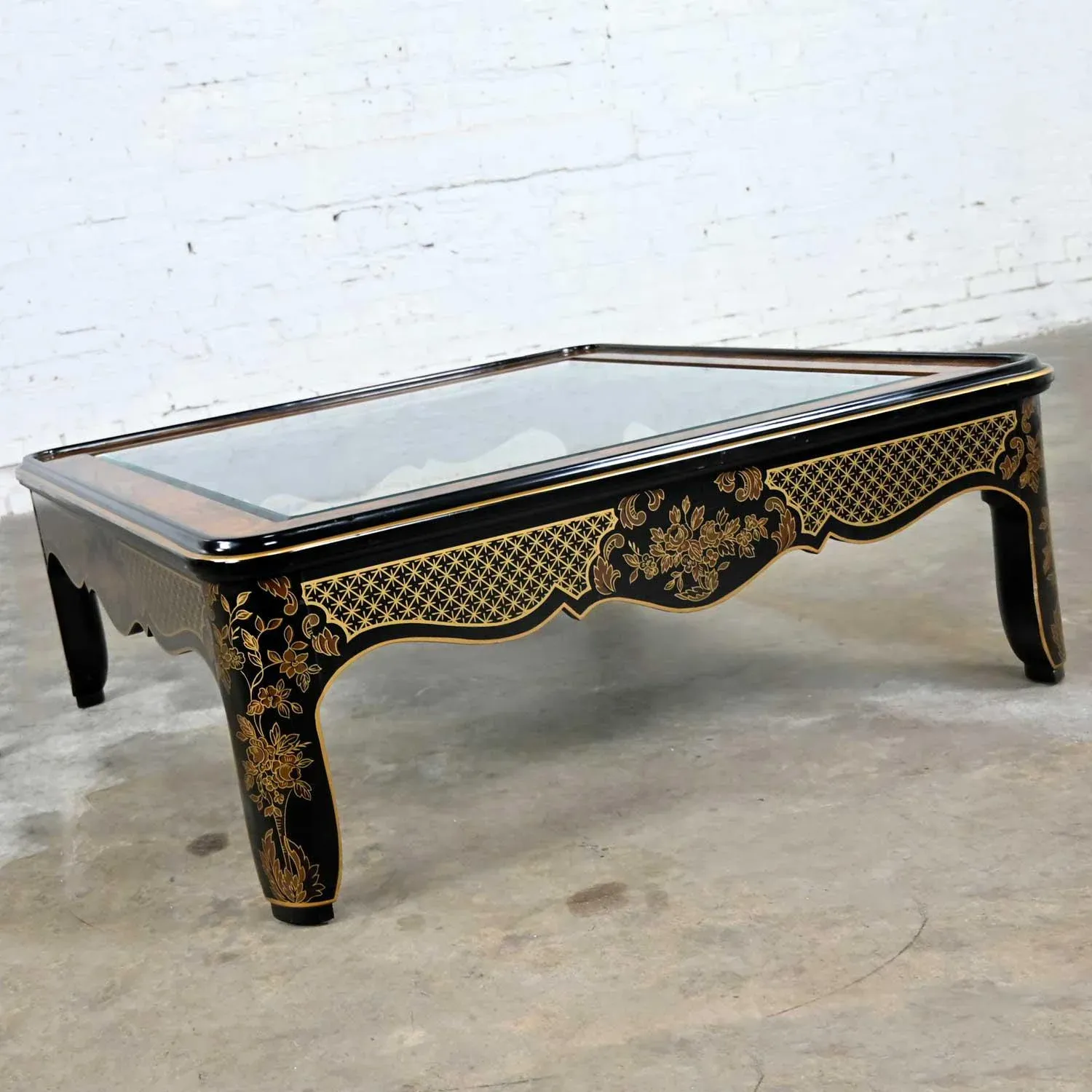 1980's Drexel Heritage Et Cetera Collection Chinoiserie Black