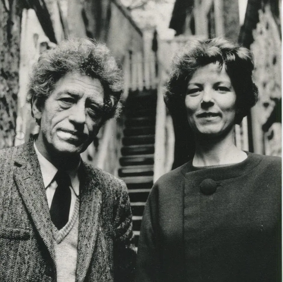 Wolfgang Kühn, Alberto Giacometti with His Wife Anette in His Studio in Paris, 1963, Photograph