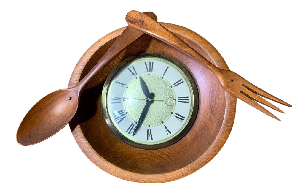 Mid Century Modern Lanshire Kitchen Clock Chairish