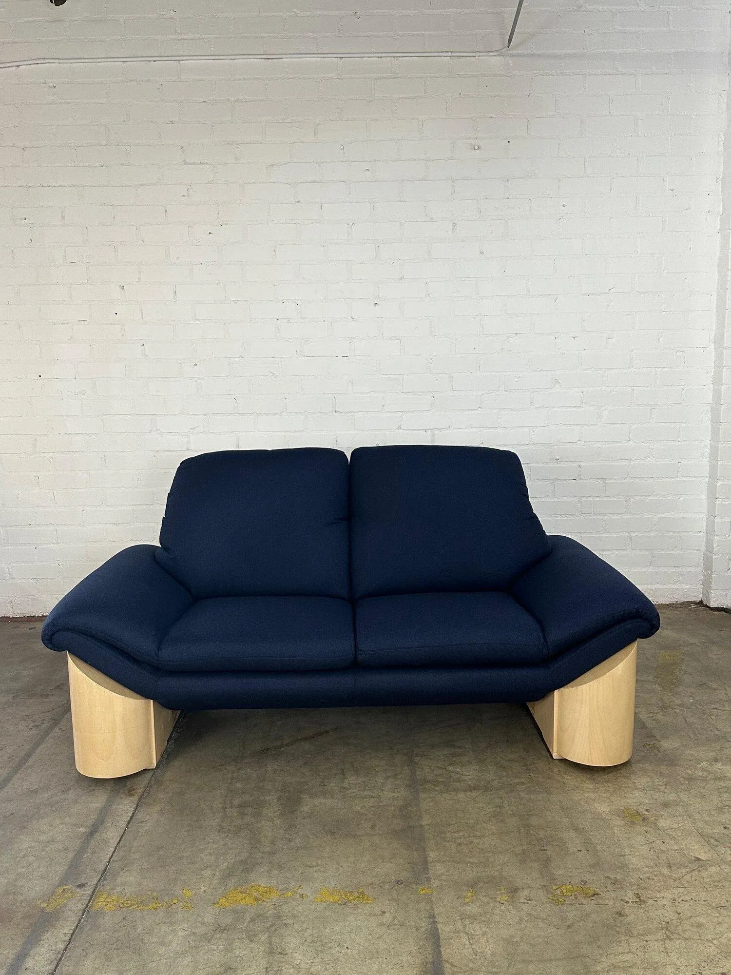 Italian Sofa With Chunky Maple Legs