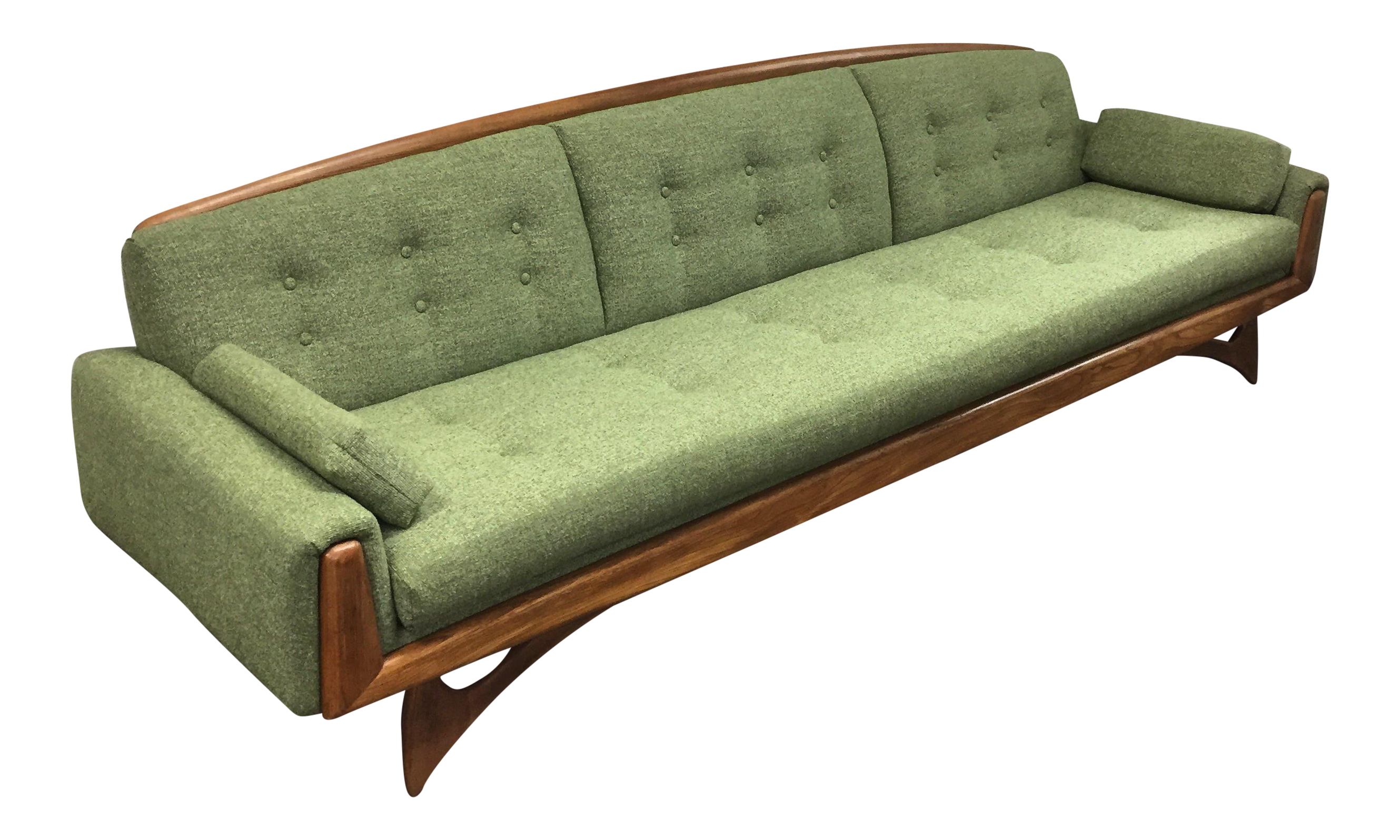 Kroehler Green Tweed Sofa Chairish