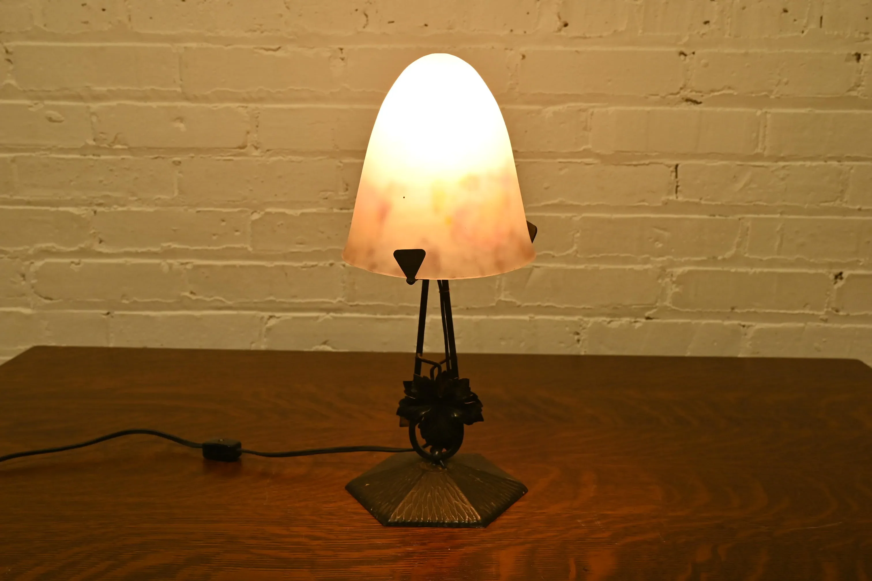 Degué French Art Deco Table Lamp, 1920s | Chairish