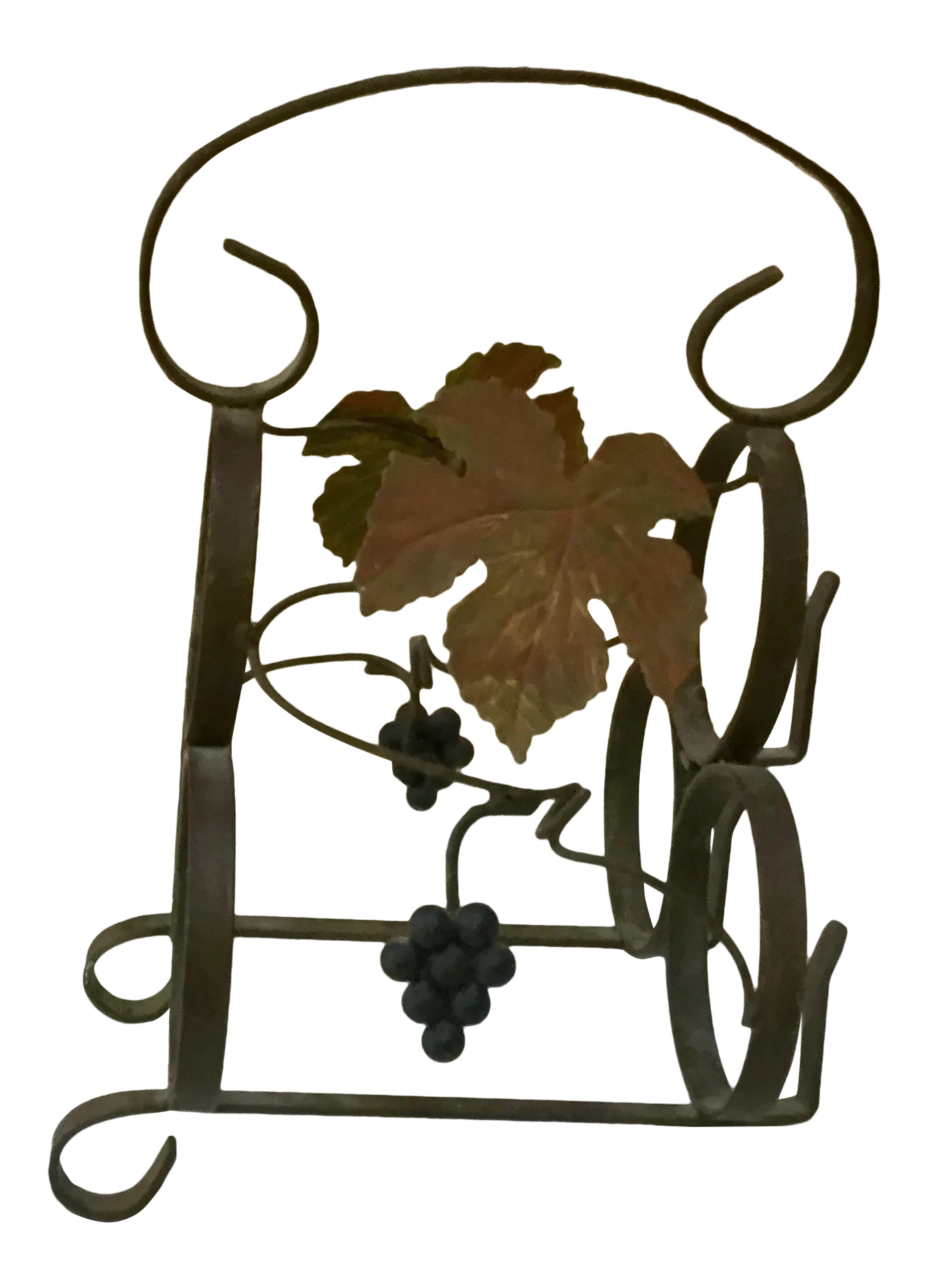 1950s Vintage French Iron Wine Bottle Rack Chairish