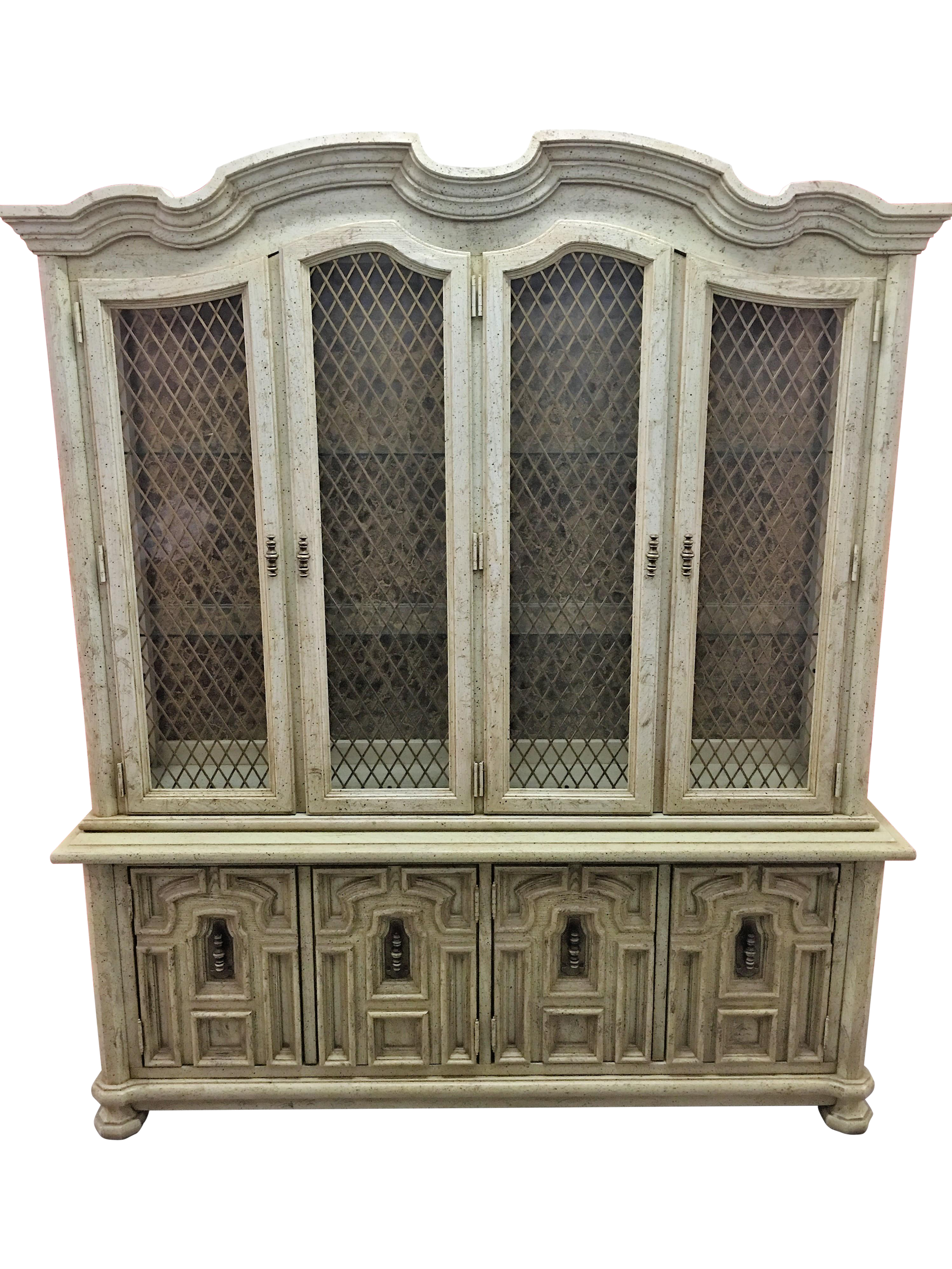 Vintage Stanley Solid Wood China Cabinet