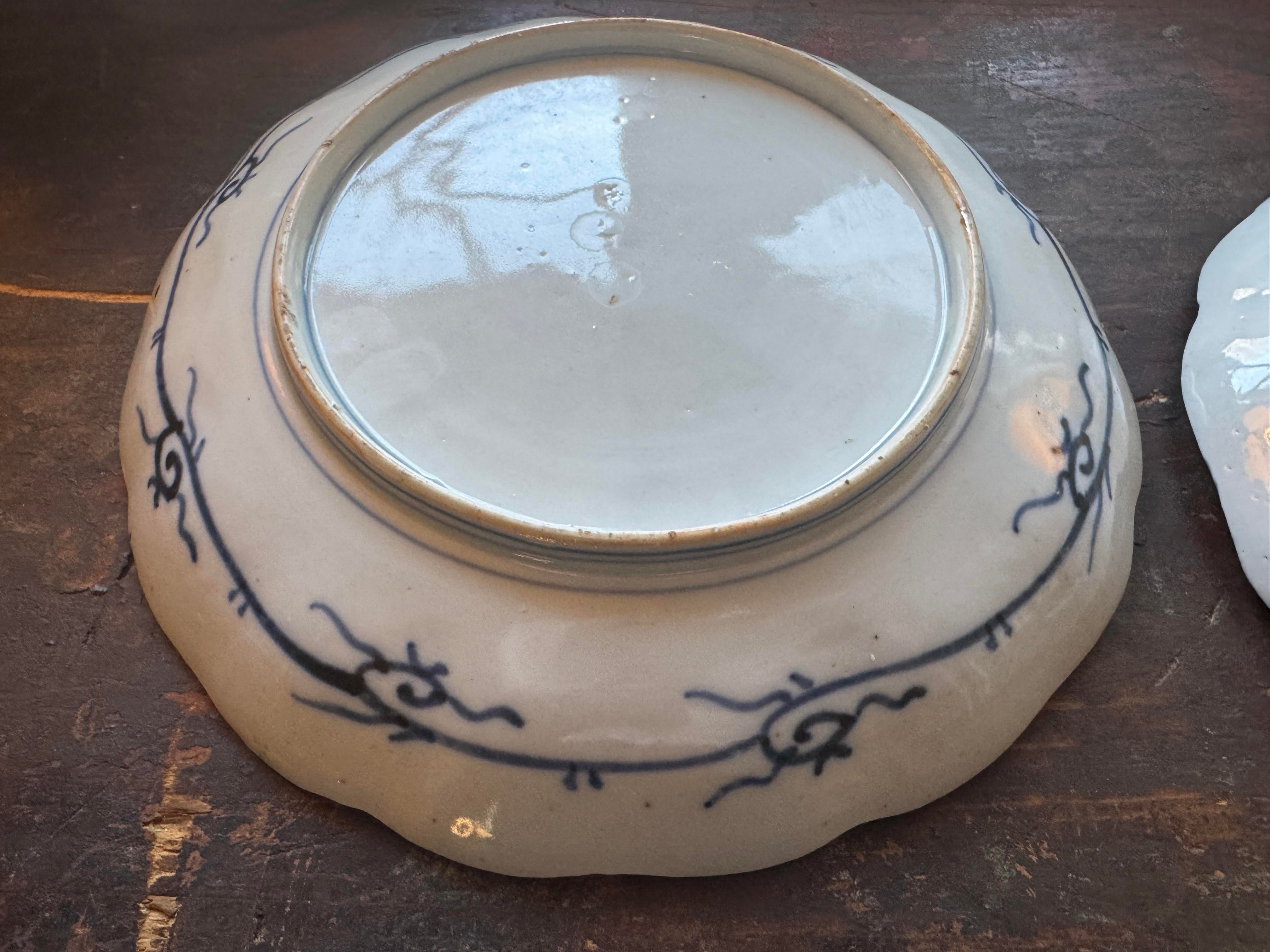 Vintage Moroccan Hand-Painted Wall ShelfAntique 19th Century Imari Arita Paired Export Porcelain - a Pair