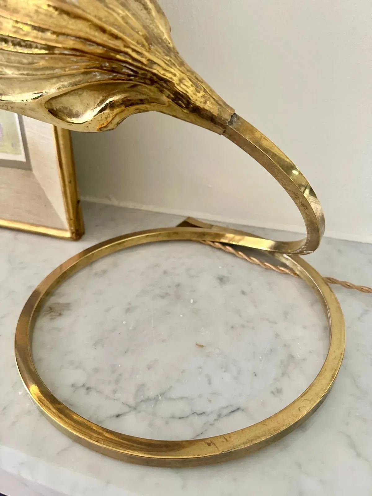 Brass Table Lamp by Tommaso Barbi, 1970s