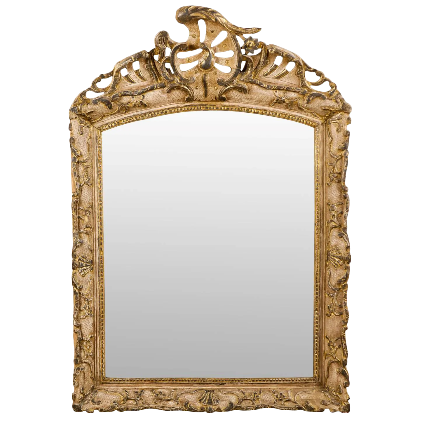 Early 19th Century Italian Rococo Style Mirror With Painting and ...