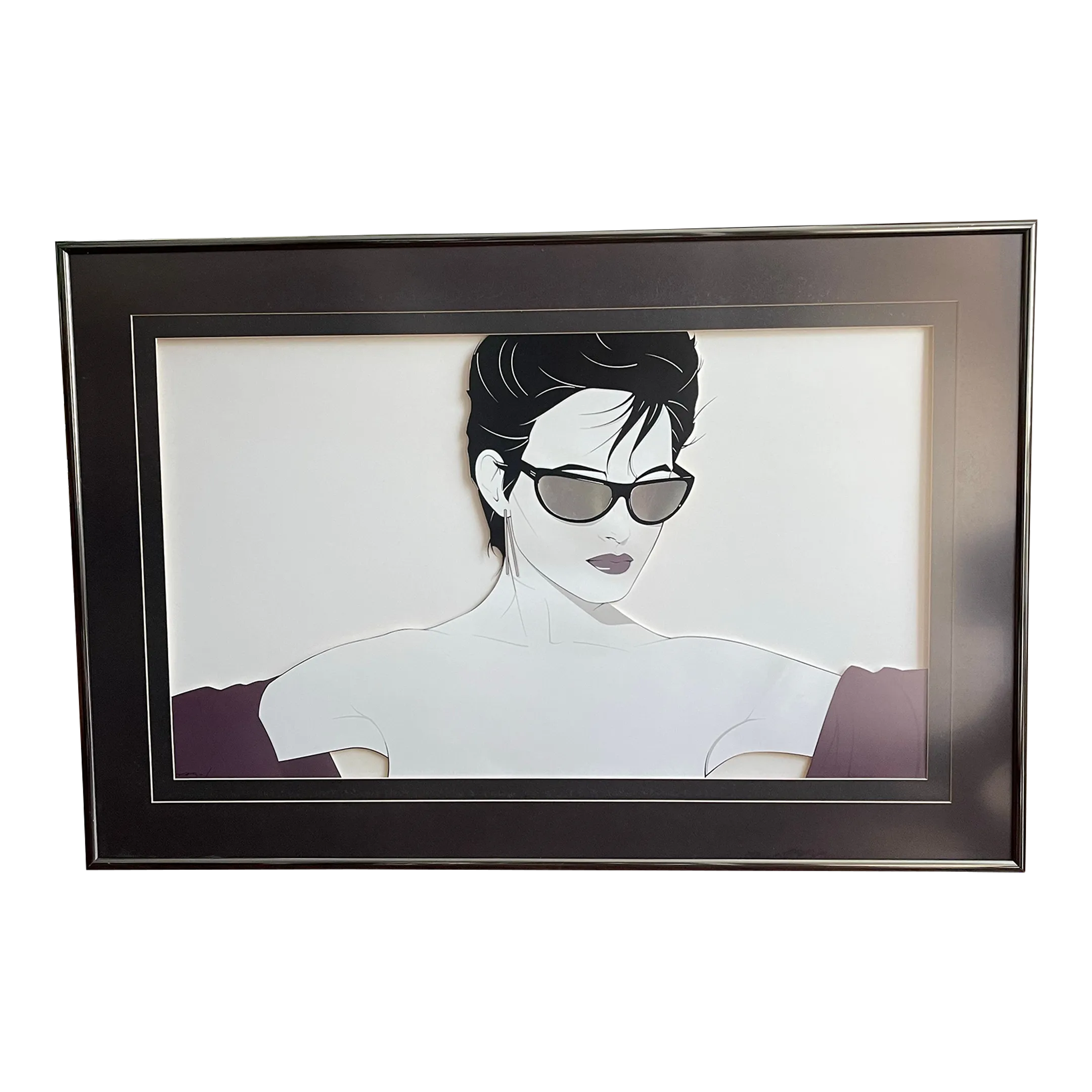 Patrick Nagelのシルクスクリーン Vintage Patrick Nagel Gray Lady Classic Visions Mirage