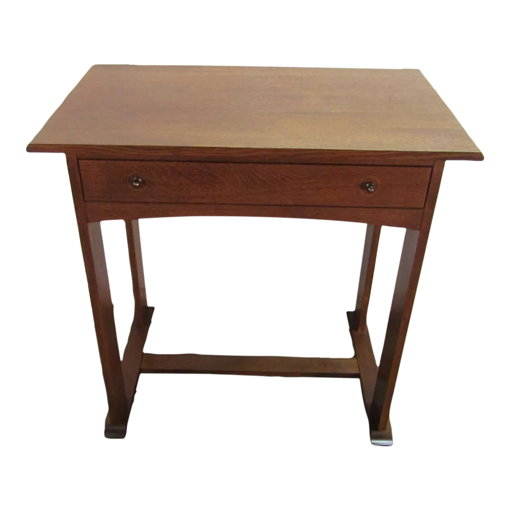 stickley-harvey-ellis-mission-oak-arts-and-crafts-style-desk-chairish