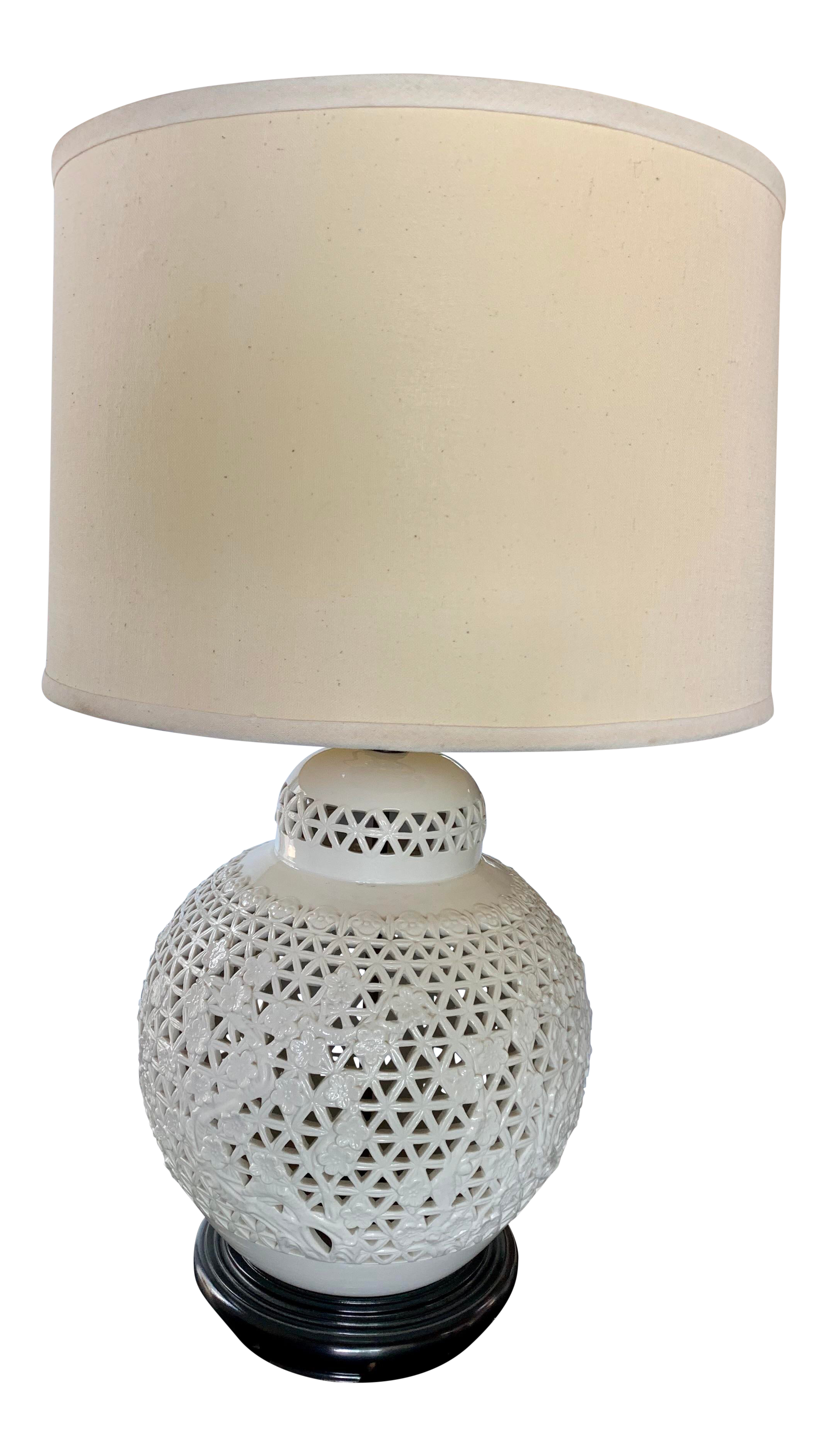white ginger jar table lamps