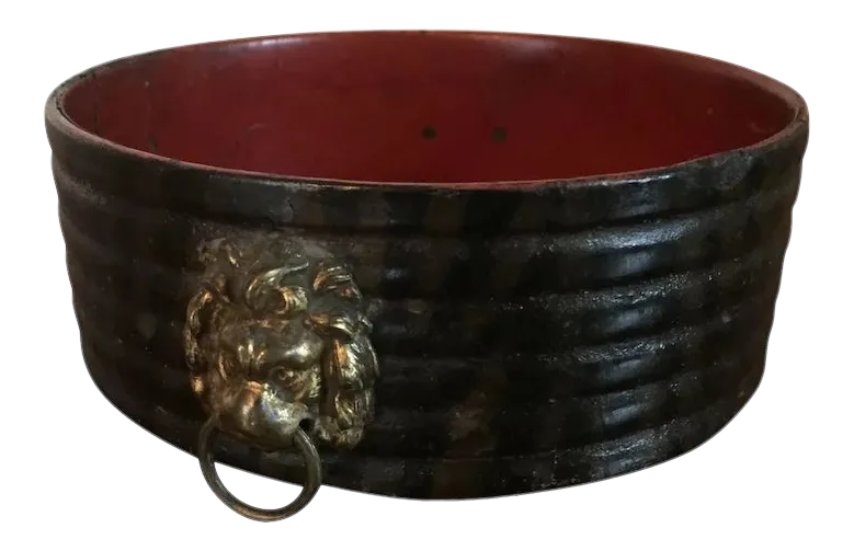 1810 - 1820 English Regency Black & Red Lacquer Wine Coaster