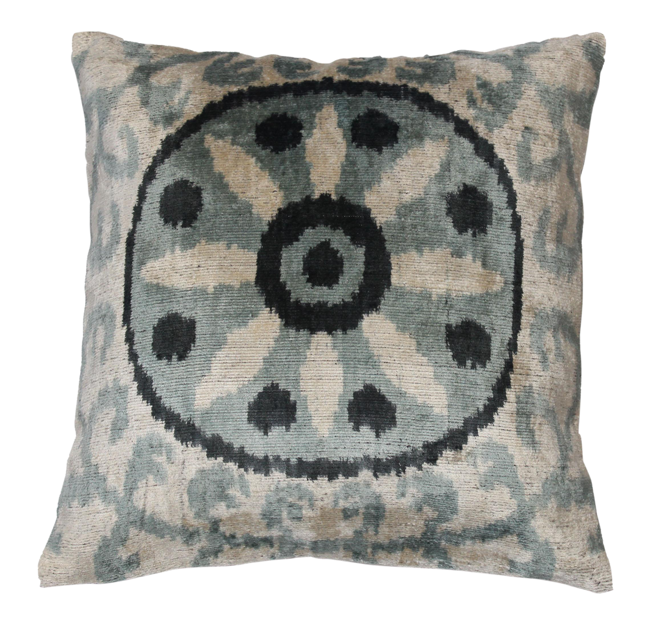 Contemporary Silk Velvet Ikat Pillow Cover Bohemian Pillow Chairish