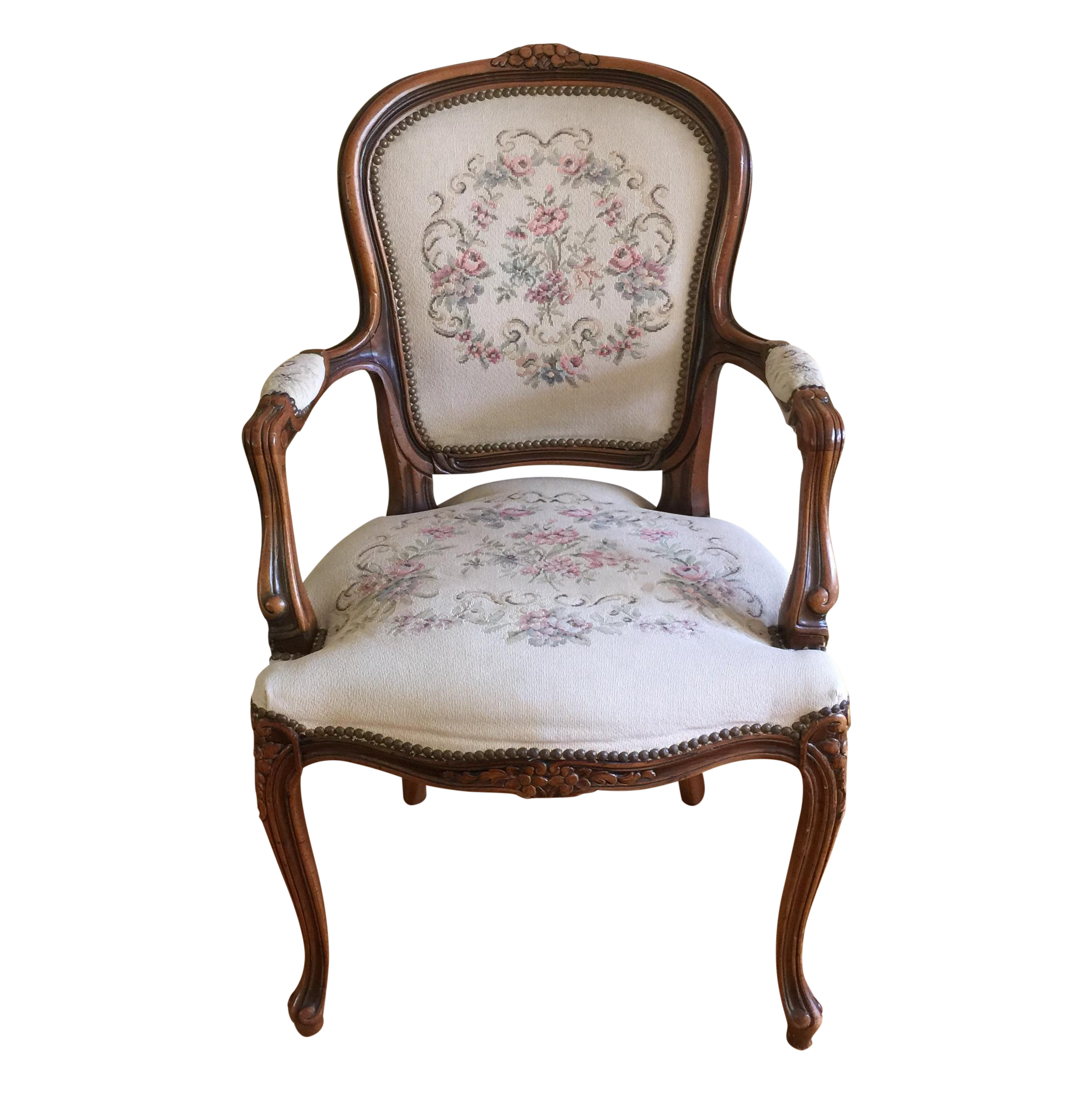 Vintage French Provincial Louis XVI Armchair Chairish