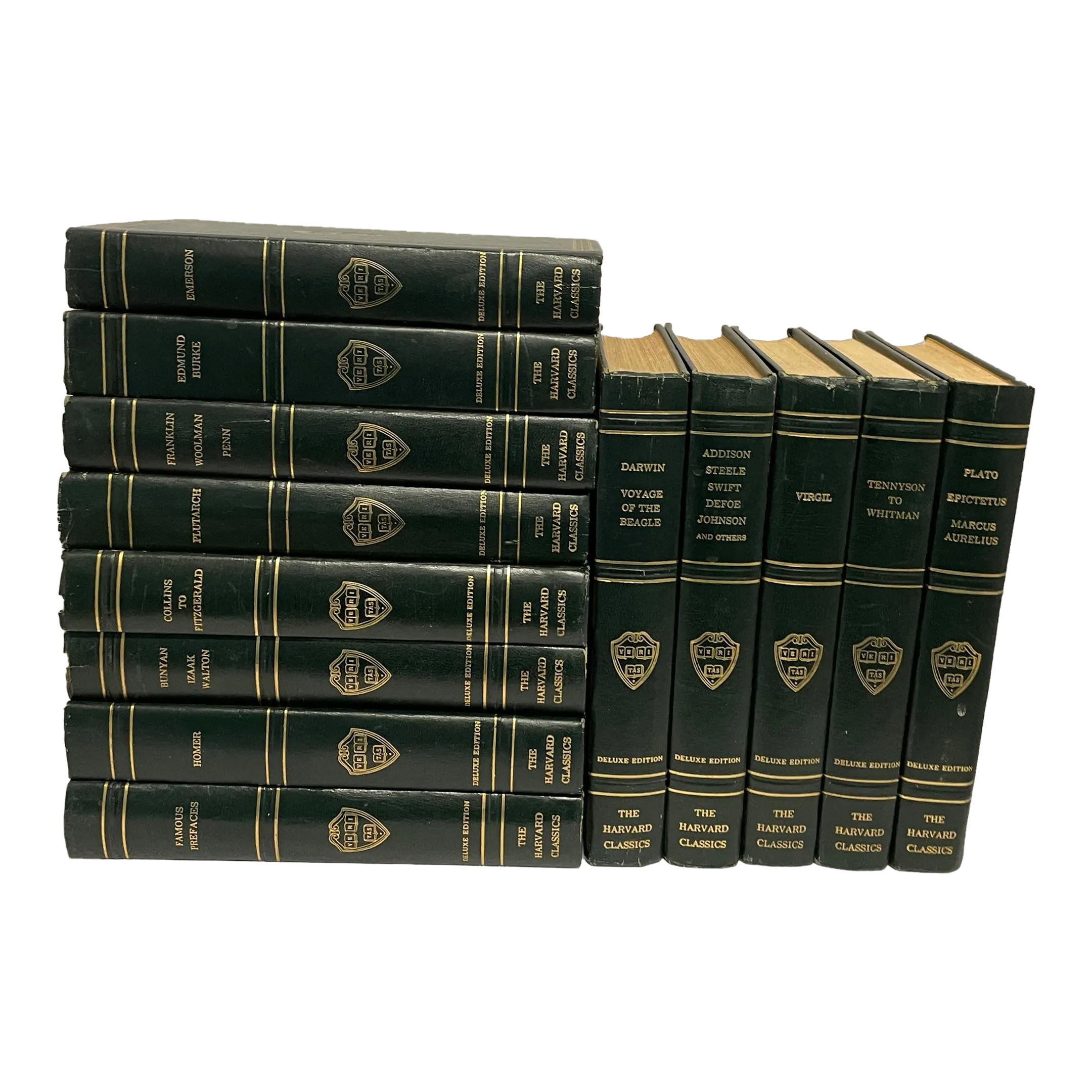 1969 Harvard Classics Leather Bound Books - Set of Thirteen