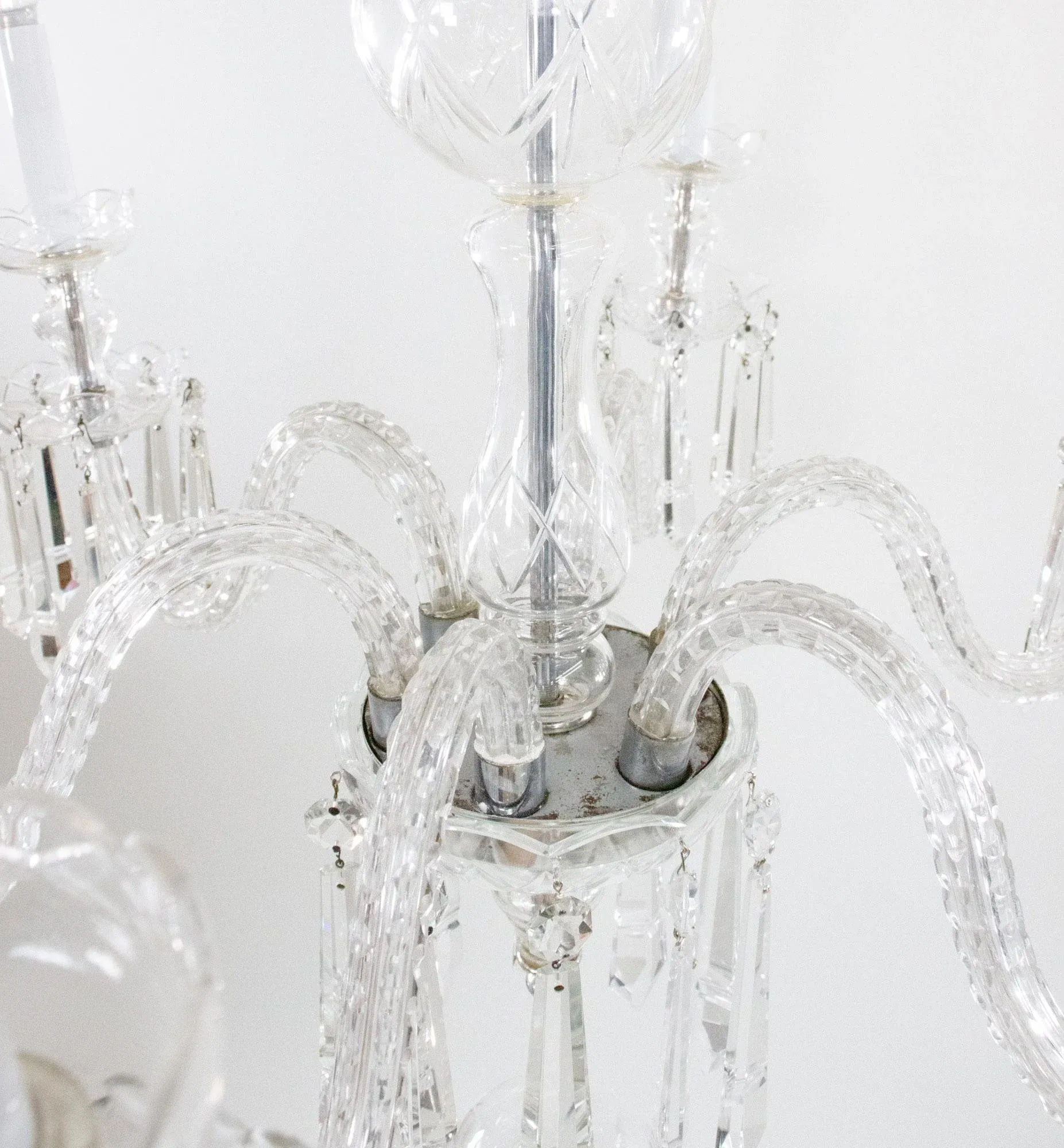 Early 20th Century English Regency Style Waterfall Crystal Chandelier