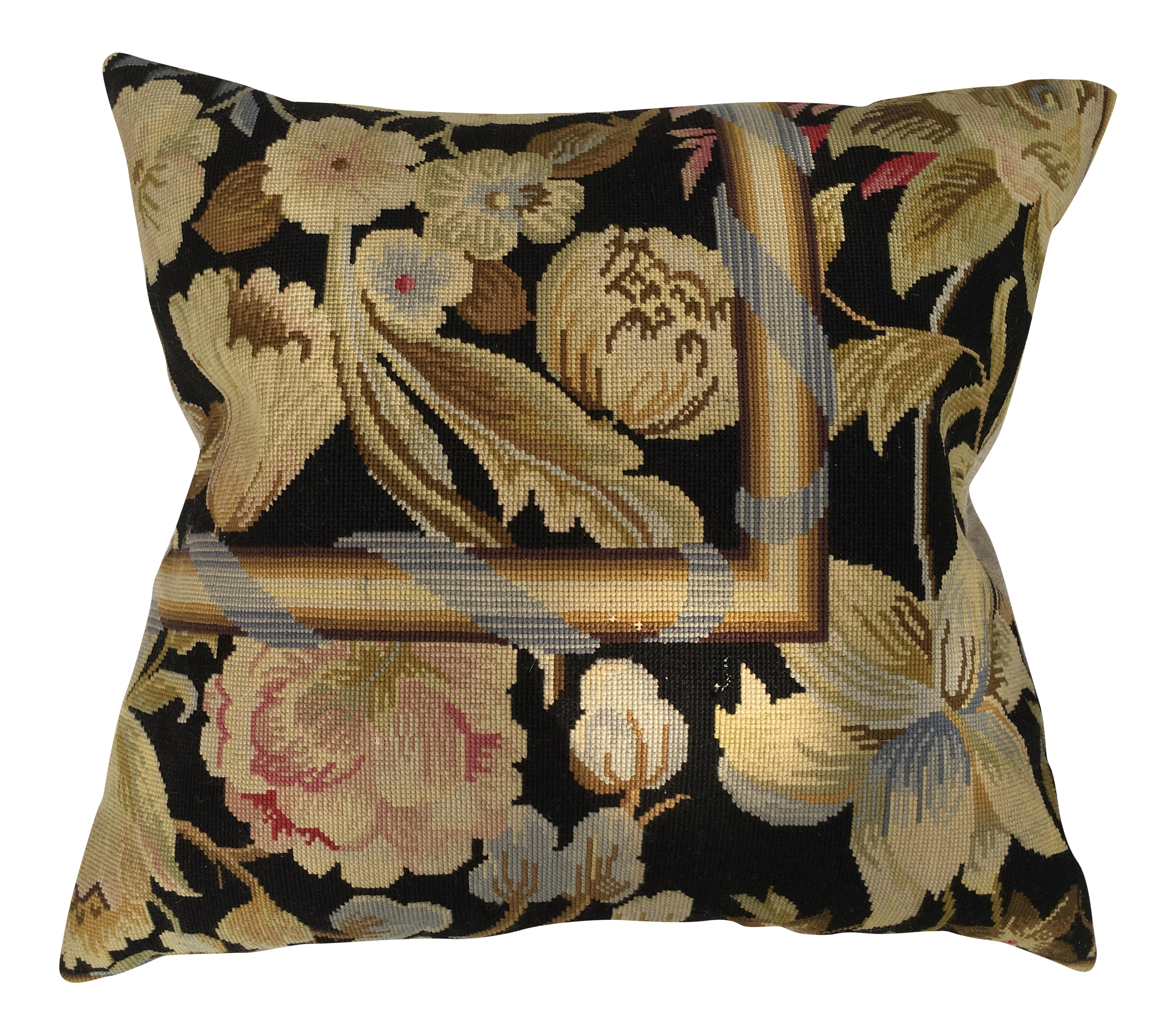 French Needlepoint Aubusson Pillow Chairish