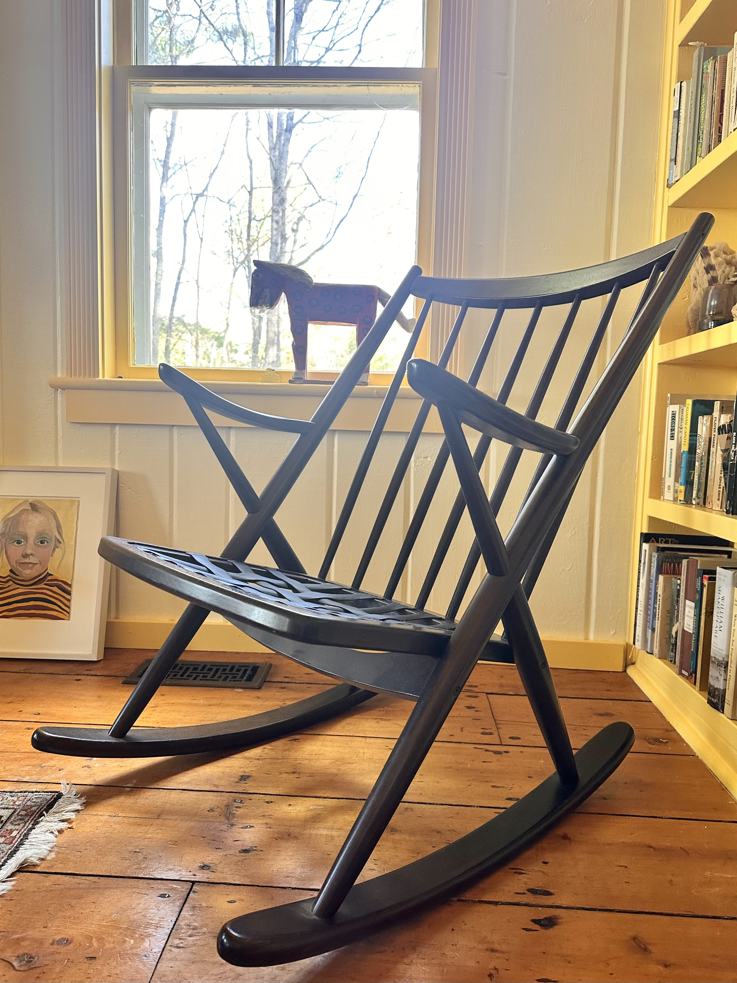 ダンスク　DANSK レクタングラーベイカー Danish Mid-Century Modern Model 182 Rocking Chair in Solid Teak by Fra