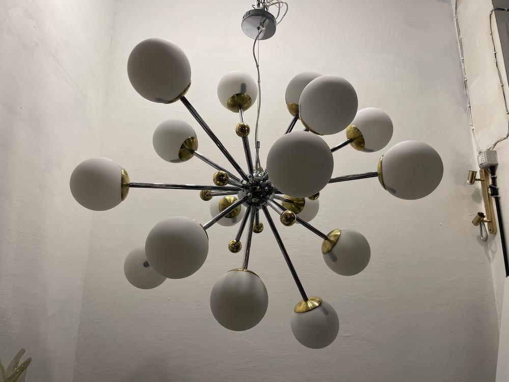 Large Space Age Sputnik Chandelier, 1990s