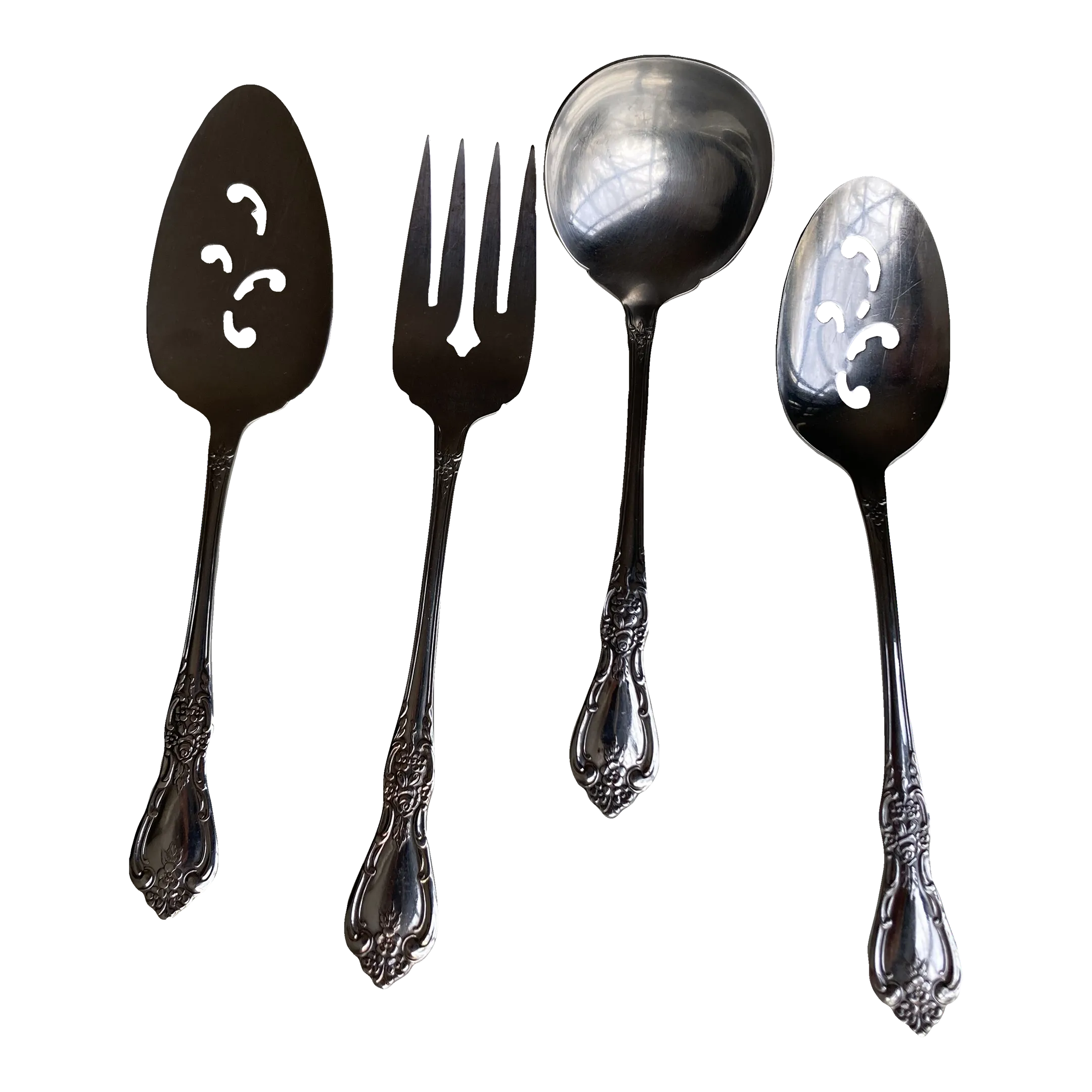 Vintage Oneida Kennett Square Stainless Serving Utensils- Set of 4