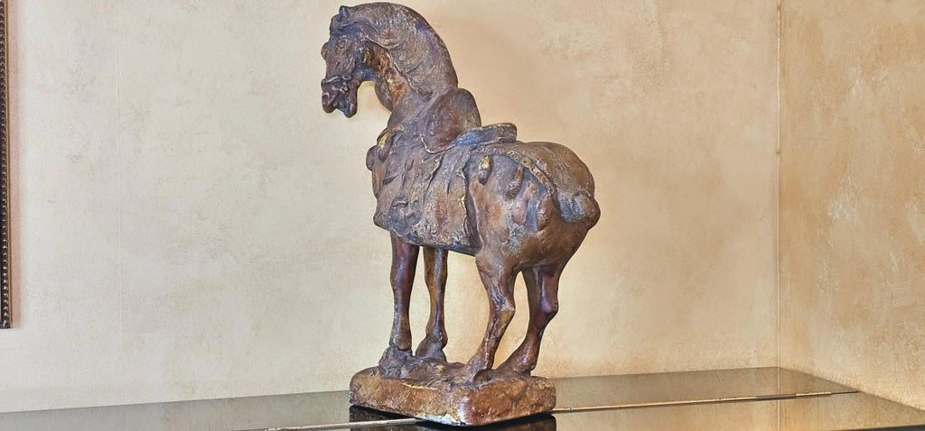 Attila Tivadar's Cast Stone Horse Sculpture, Original Repro of the