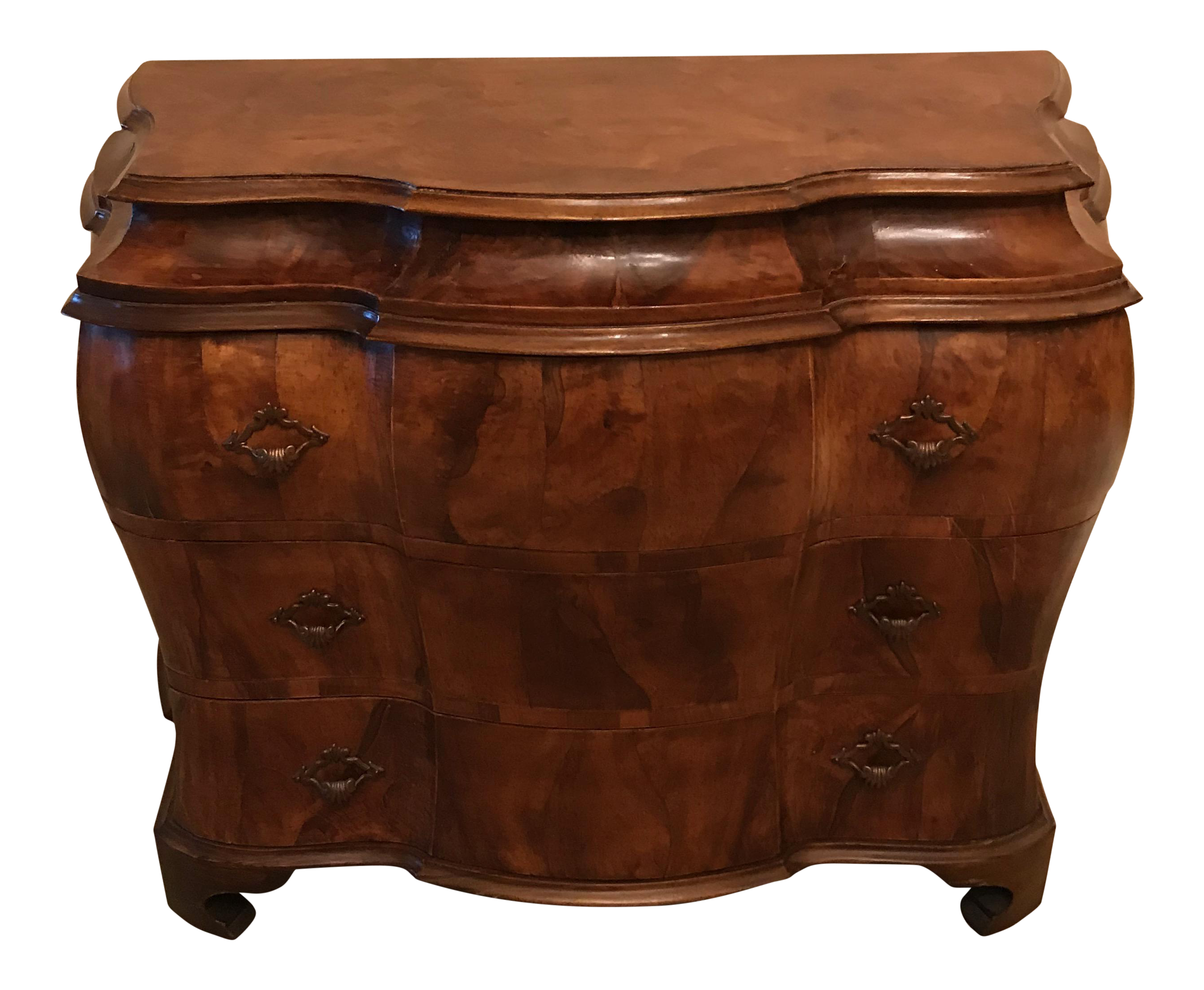 Vintage Burl Wood Bombay Chest Chairish