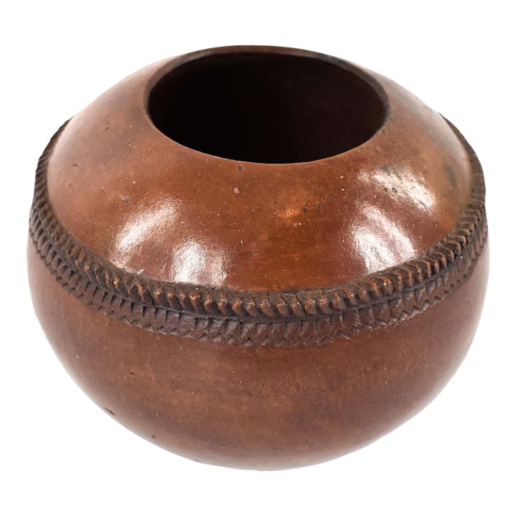 Contemporary South African Clay Pot Chairish