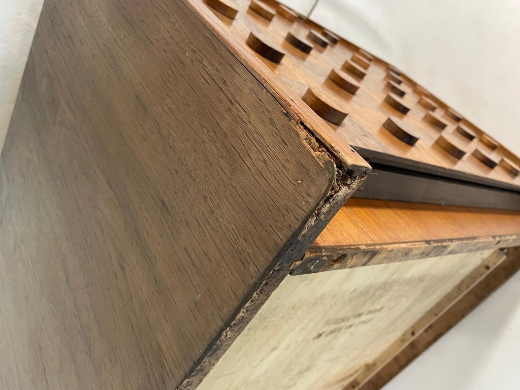 1962 Lane 3-D Checker Board Patterned Side Table Storage Box