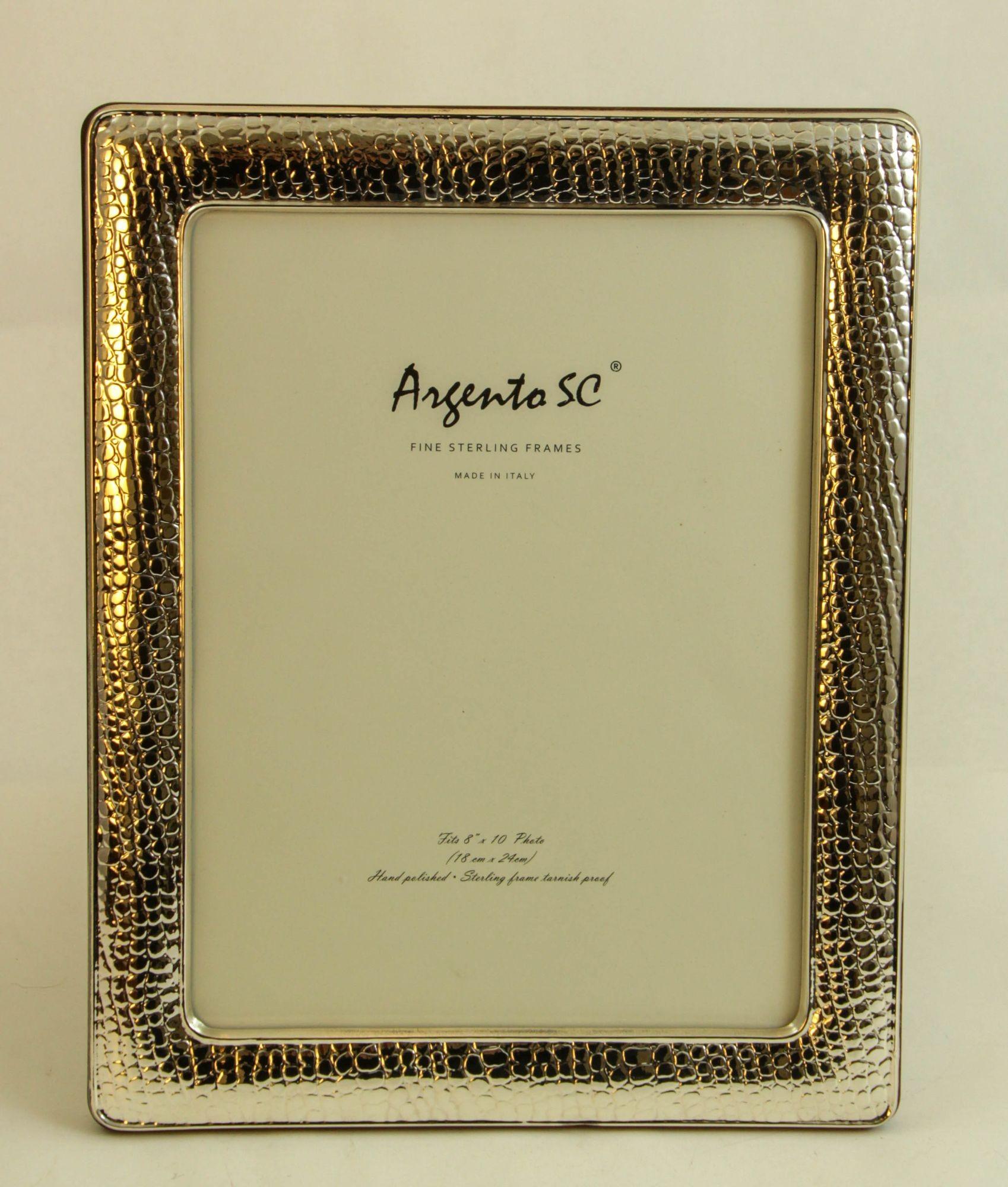 Sterling Silver Argento Sc Italian Textured Photo Frame