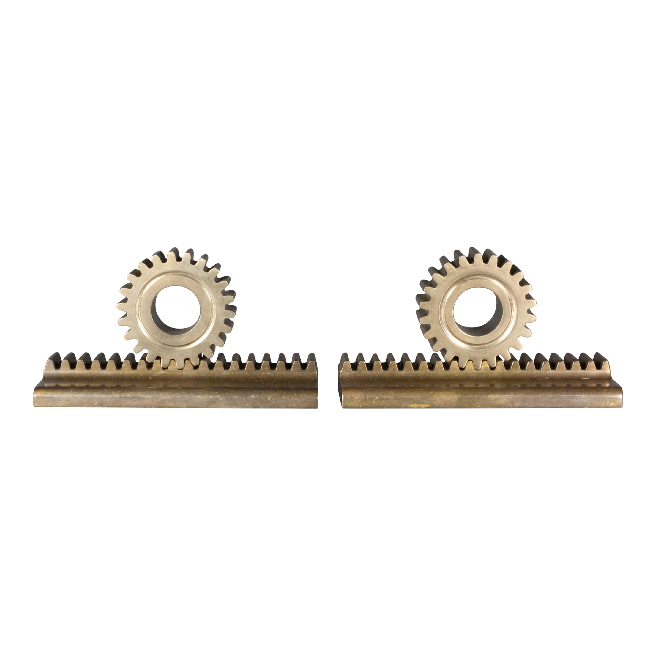 MidCentury Solid Bronze Gear Bookends C.1960 Chairish
