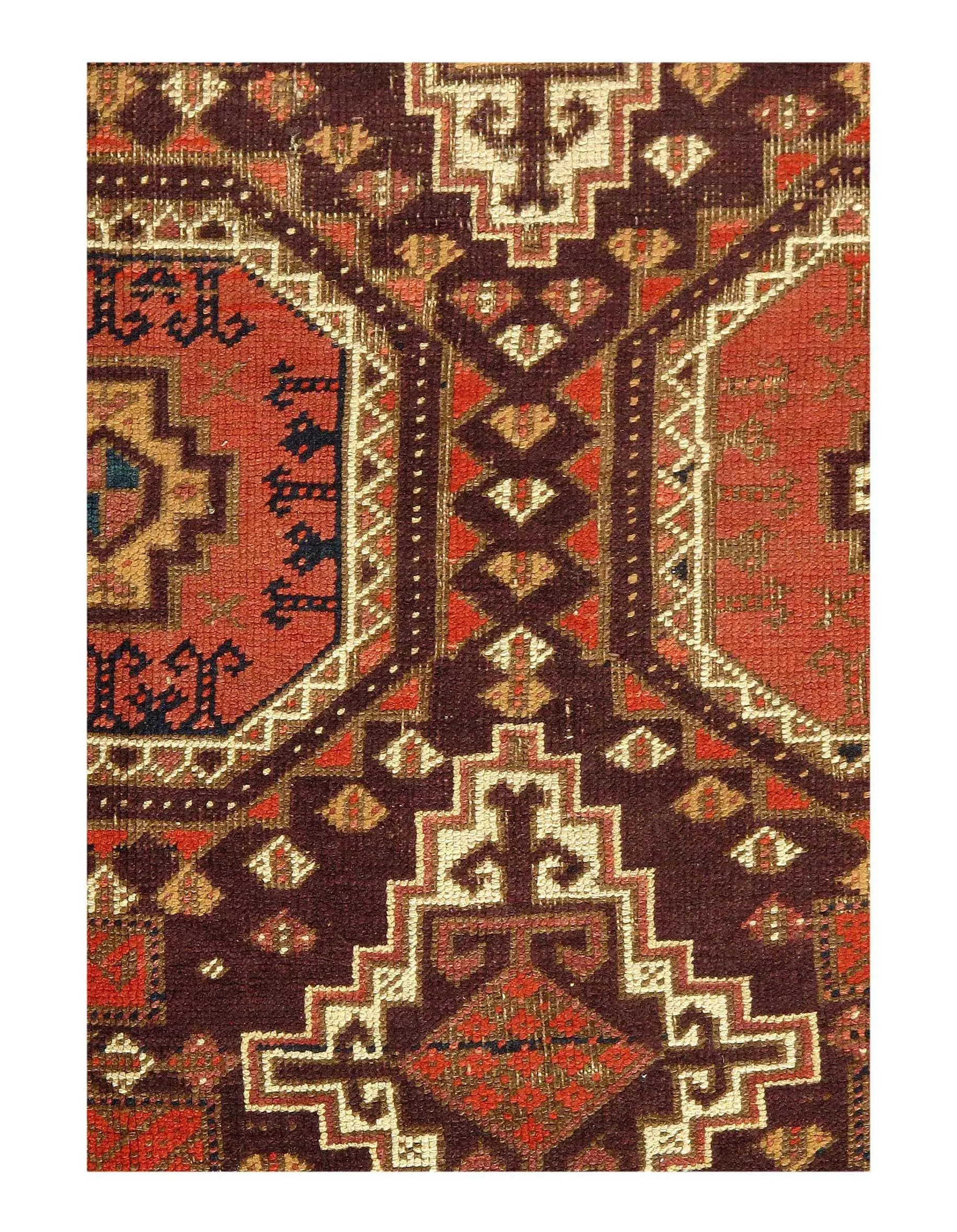 Fine Hand Knotted Vintage Afghan Rug 3'4''x 6'1'' | Chairish