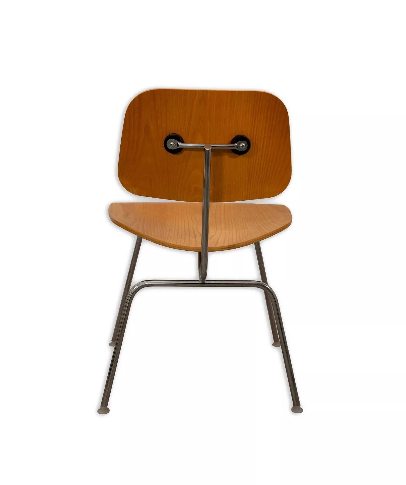 Eames for Herman Miller DCM Plywood and Chrome Chair Mid