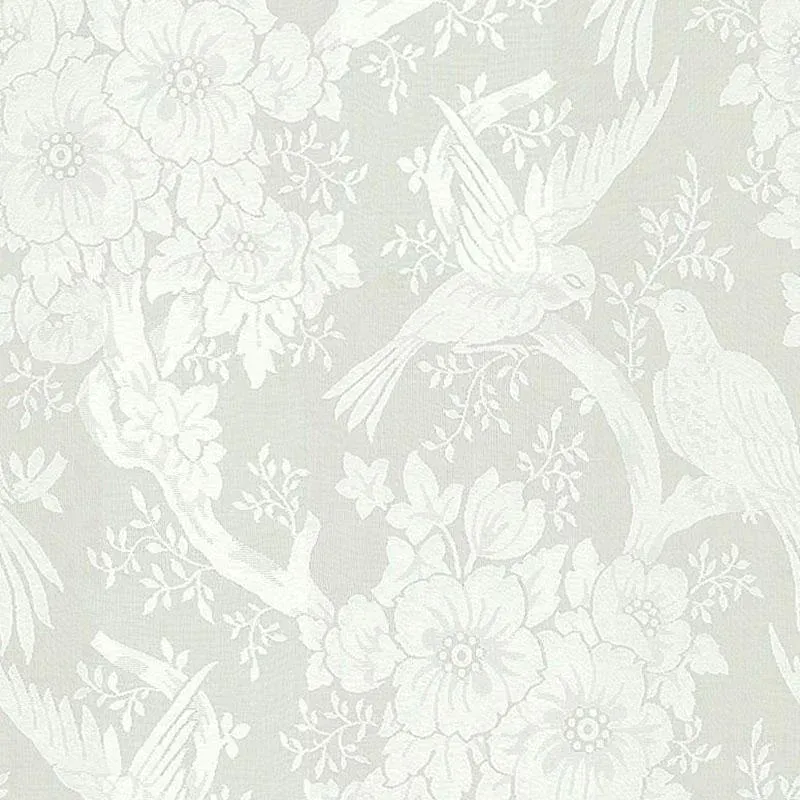 Schumacher Jacquard Sheer Ii Fabric in Ivory