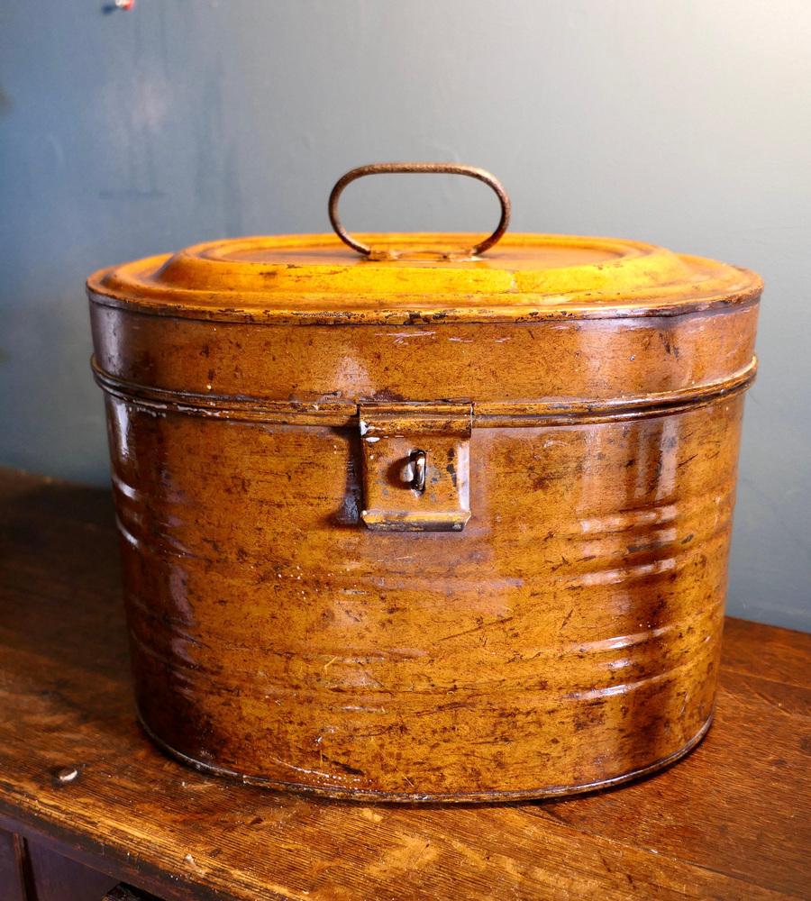 Old West Top Hat 1870s Tin Hat Box