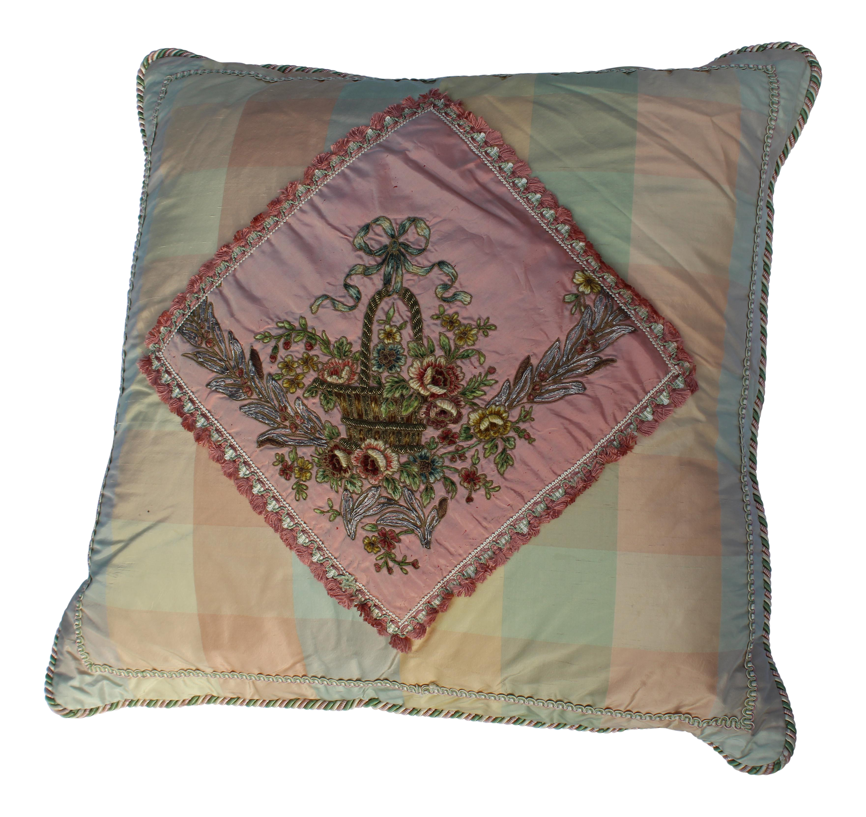 19th Century Antique French Needlepoint Pillow Chairish