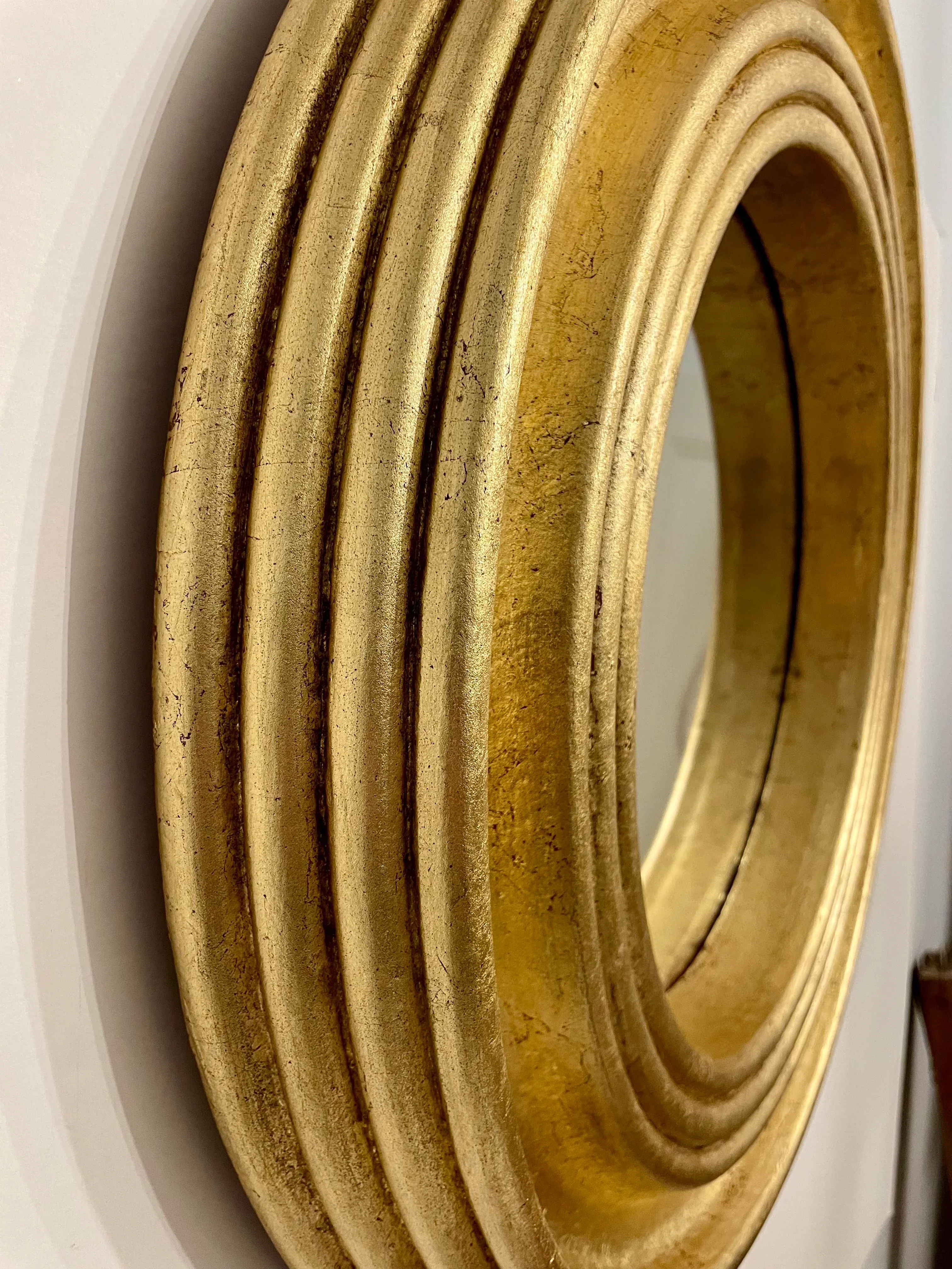 Round Deep Gilt Mirror