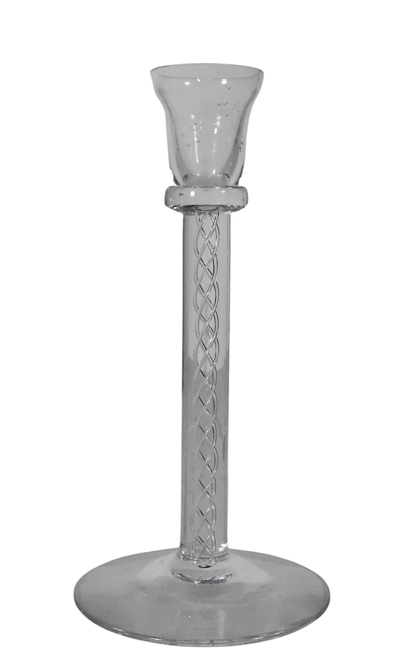 Pr. Air Twist Candlesticks by Kosta Boda | Chairish