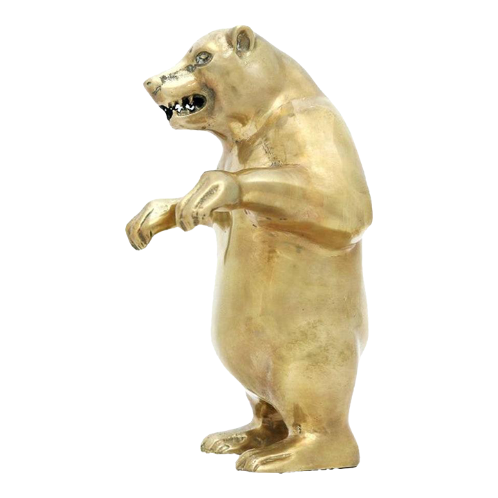 Late 20th Century Vintage Brass Bear Chairish