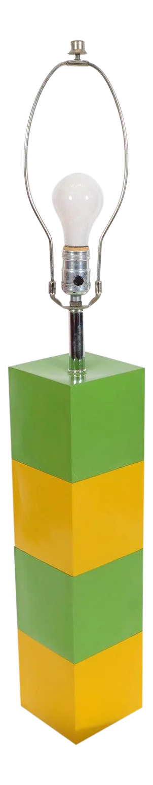 Yellow Green Mid-Century Modern Table Lamp