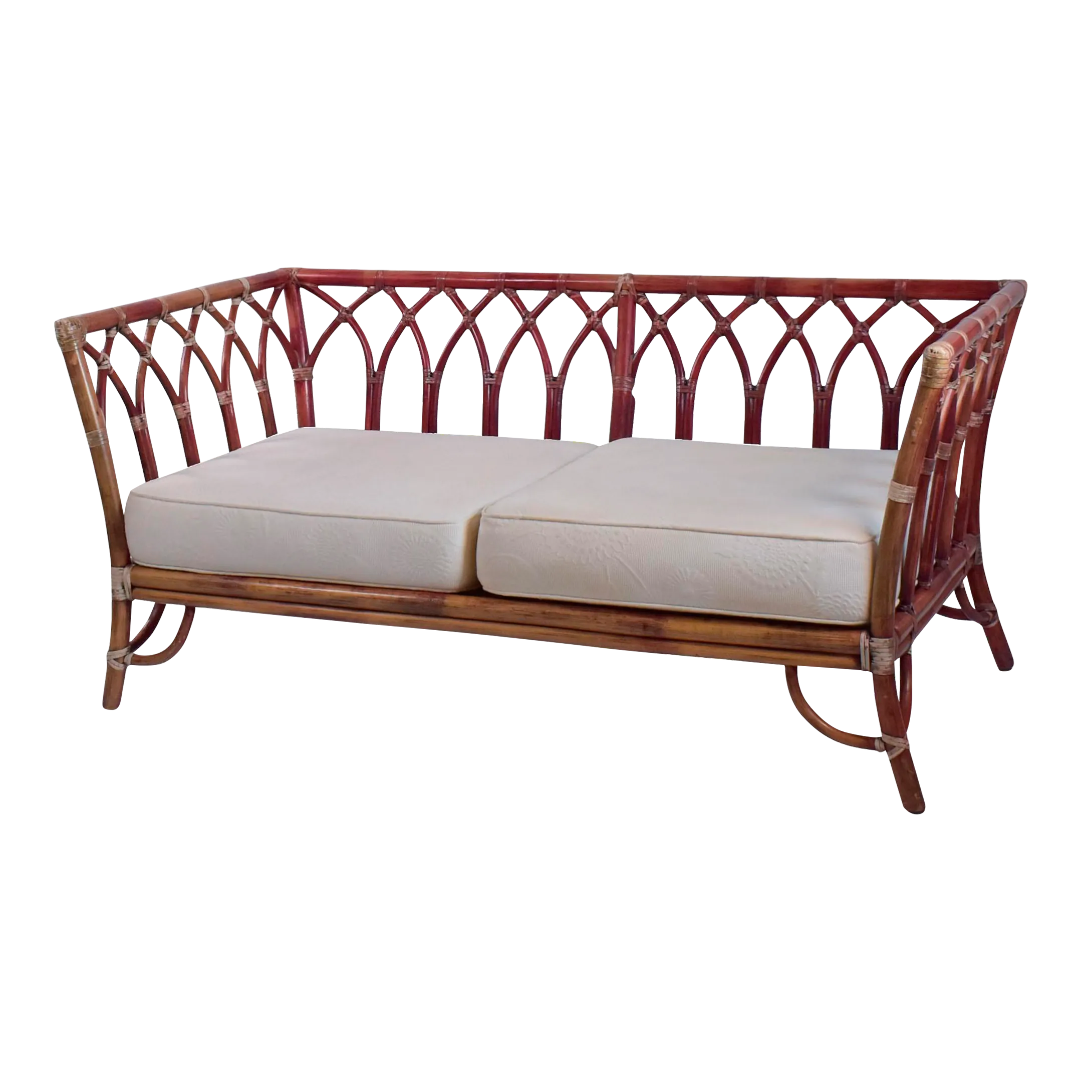 mid-20th-century-mcguire-settee-chairish