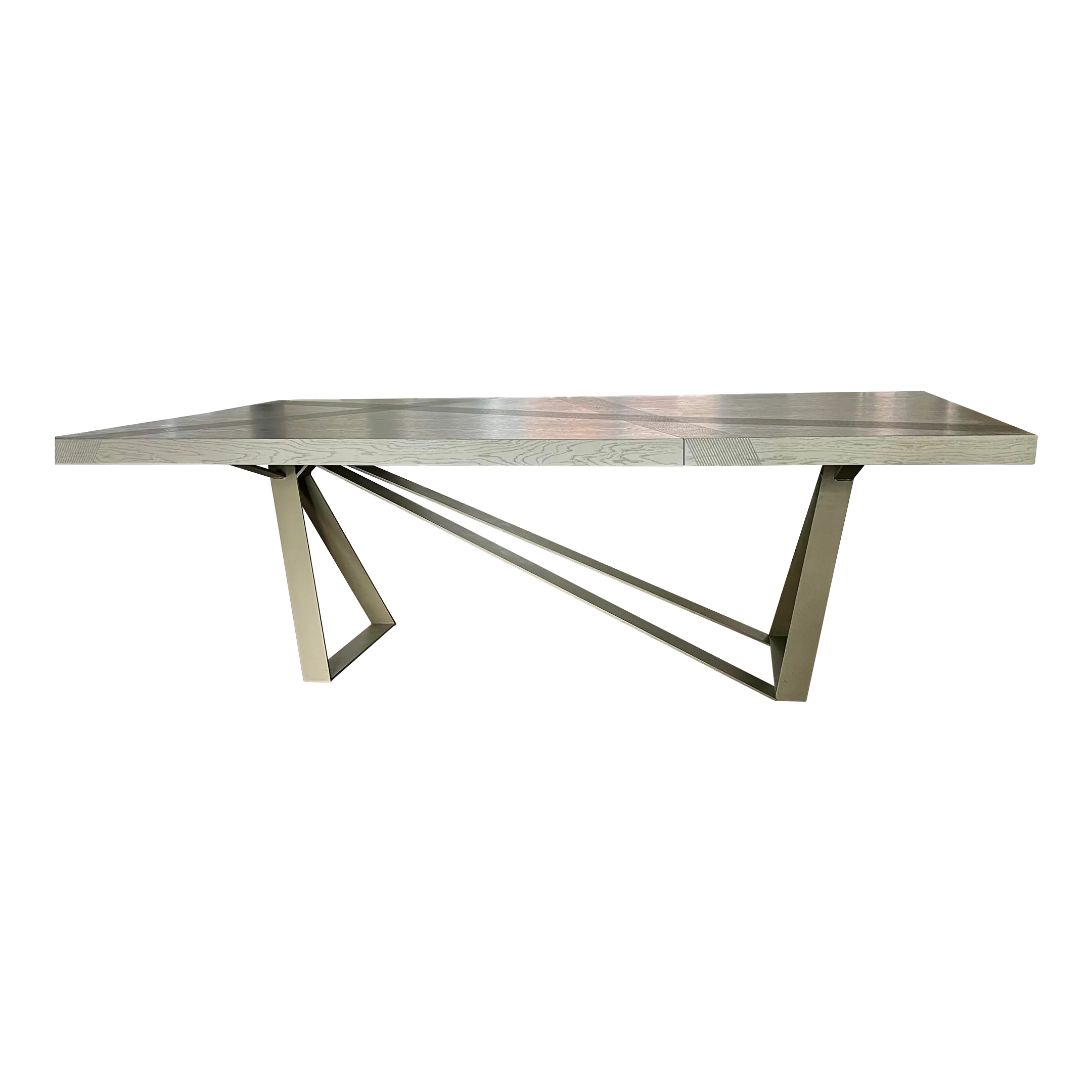 Roche Bobois Trak Dining Table With BuiltIn Extension Chairish
