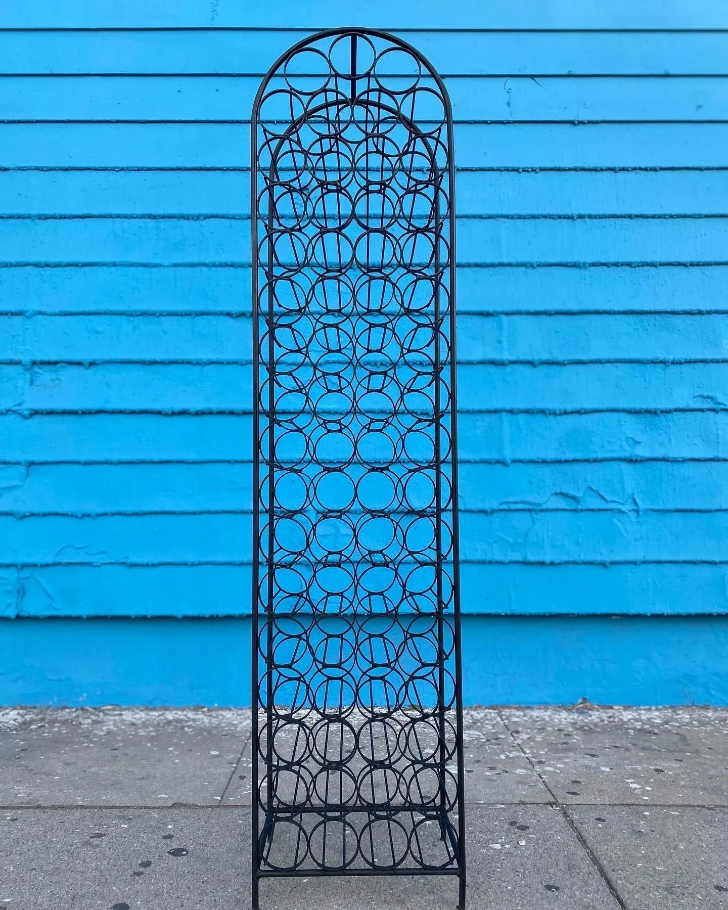 Arthur Umanoff Iron Wine Rack | Chairish