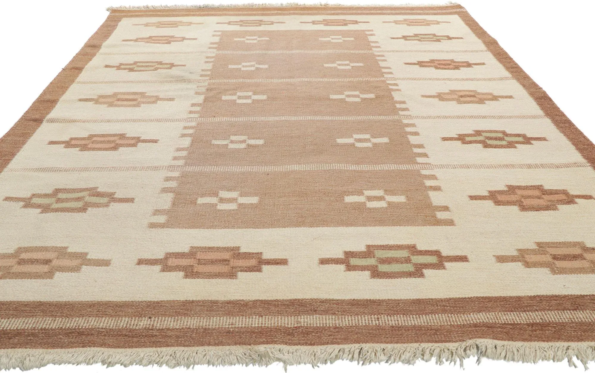 Erik Lundberg Swedish Rollakan Rug - 06'10 X 09'04 | Chairish