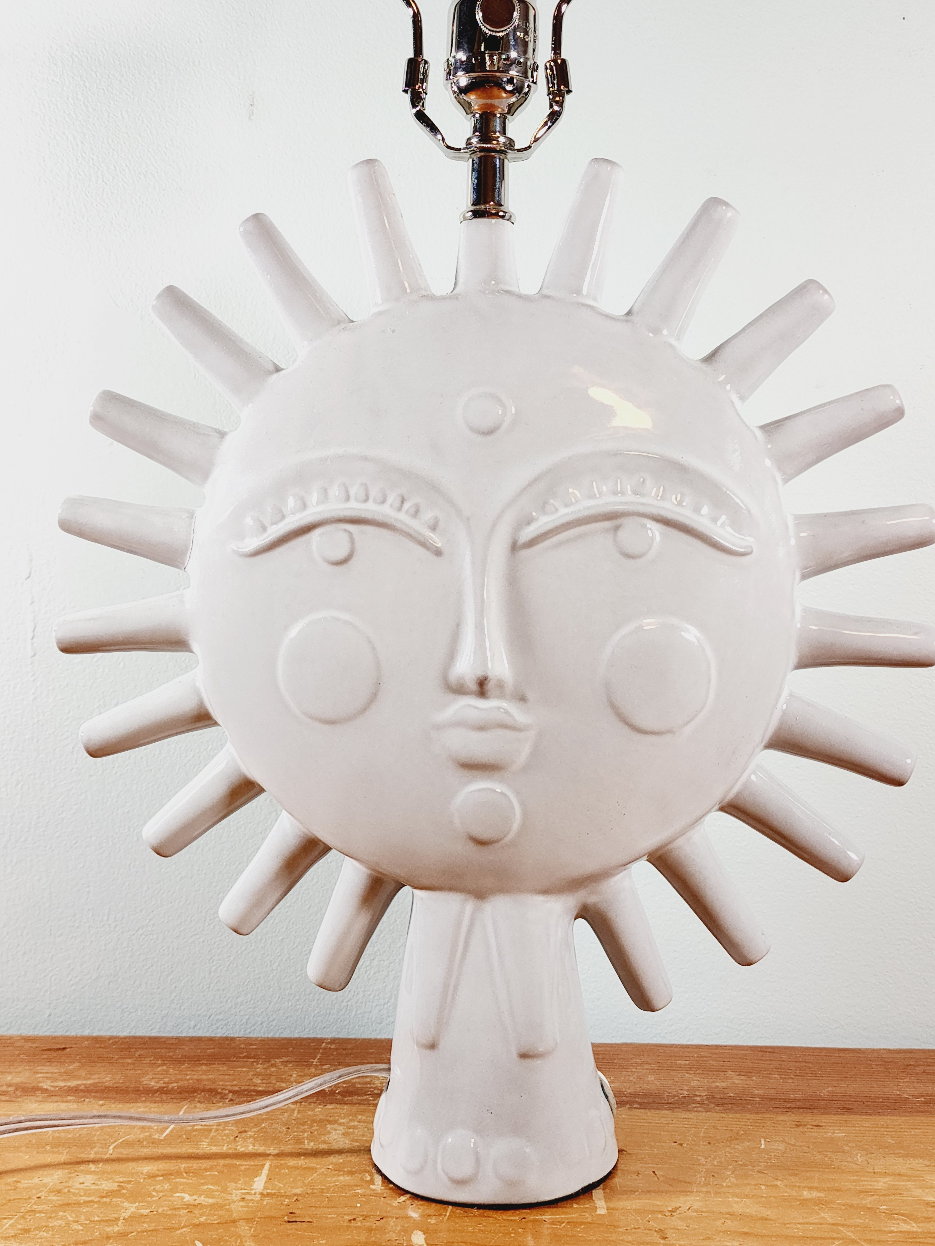 Jonathan Adler Utopia Sun Ceramic Porcelain Table Lamp | Chairish 