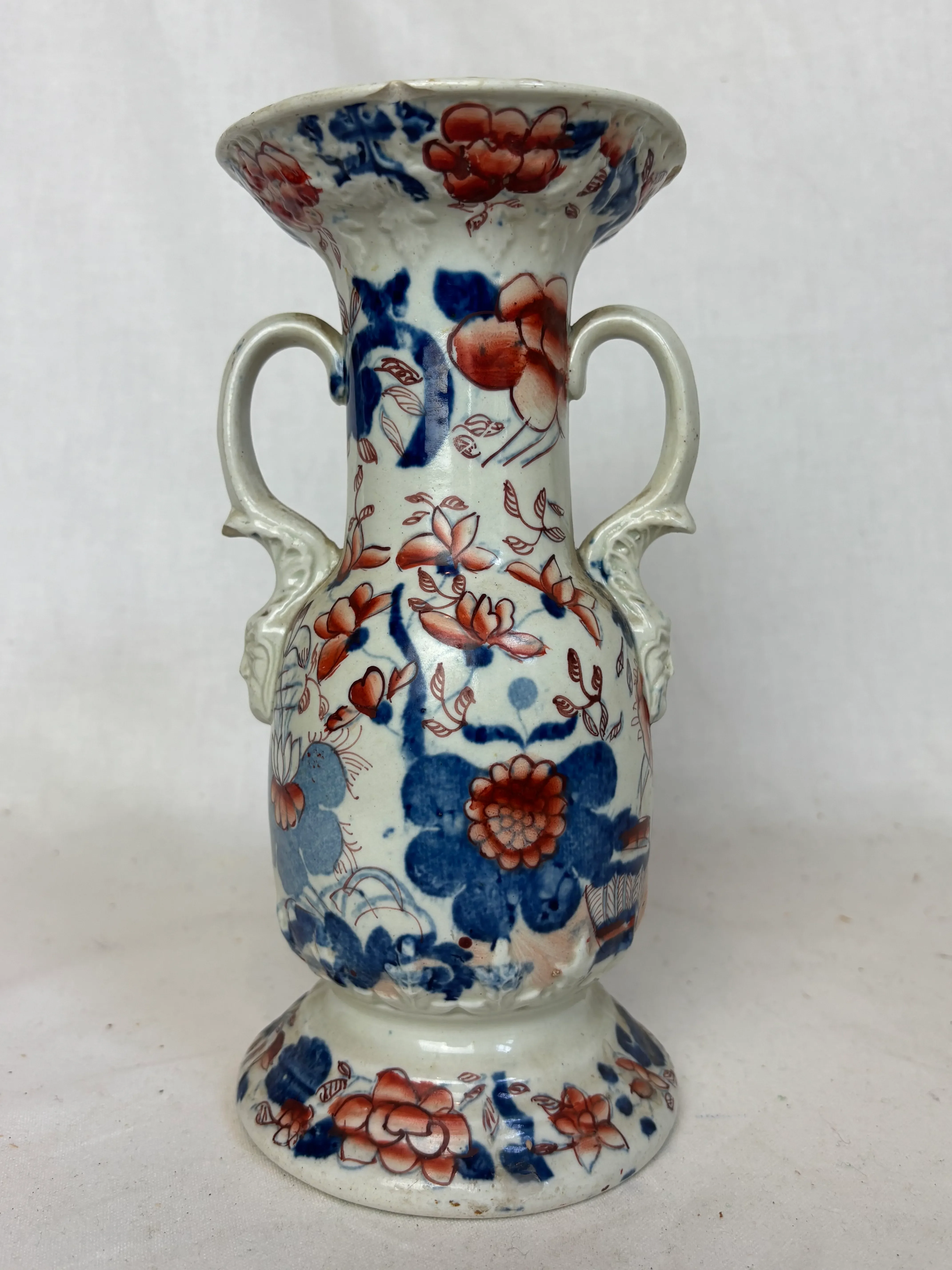 Mid 20th Century Chinese Porcelain Blue + Rust Vase main image 7